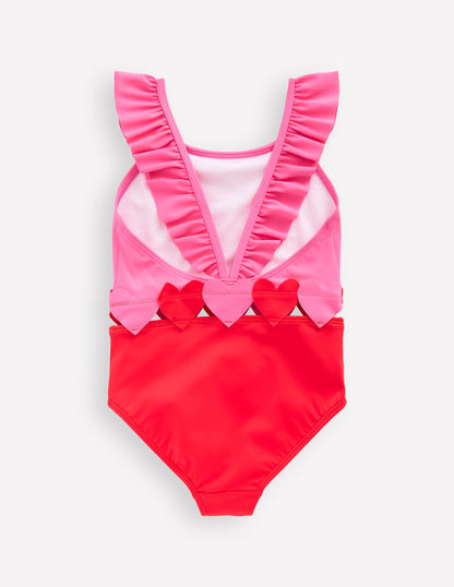 Hallie Frill Strap Swimsuit-Poppy Red-2