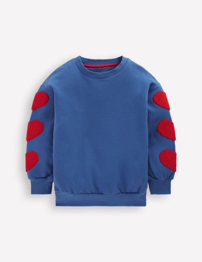 Bobbie Appliqué Sweatshirt-Bluejay Hearts-4