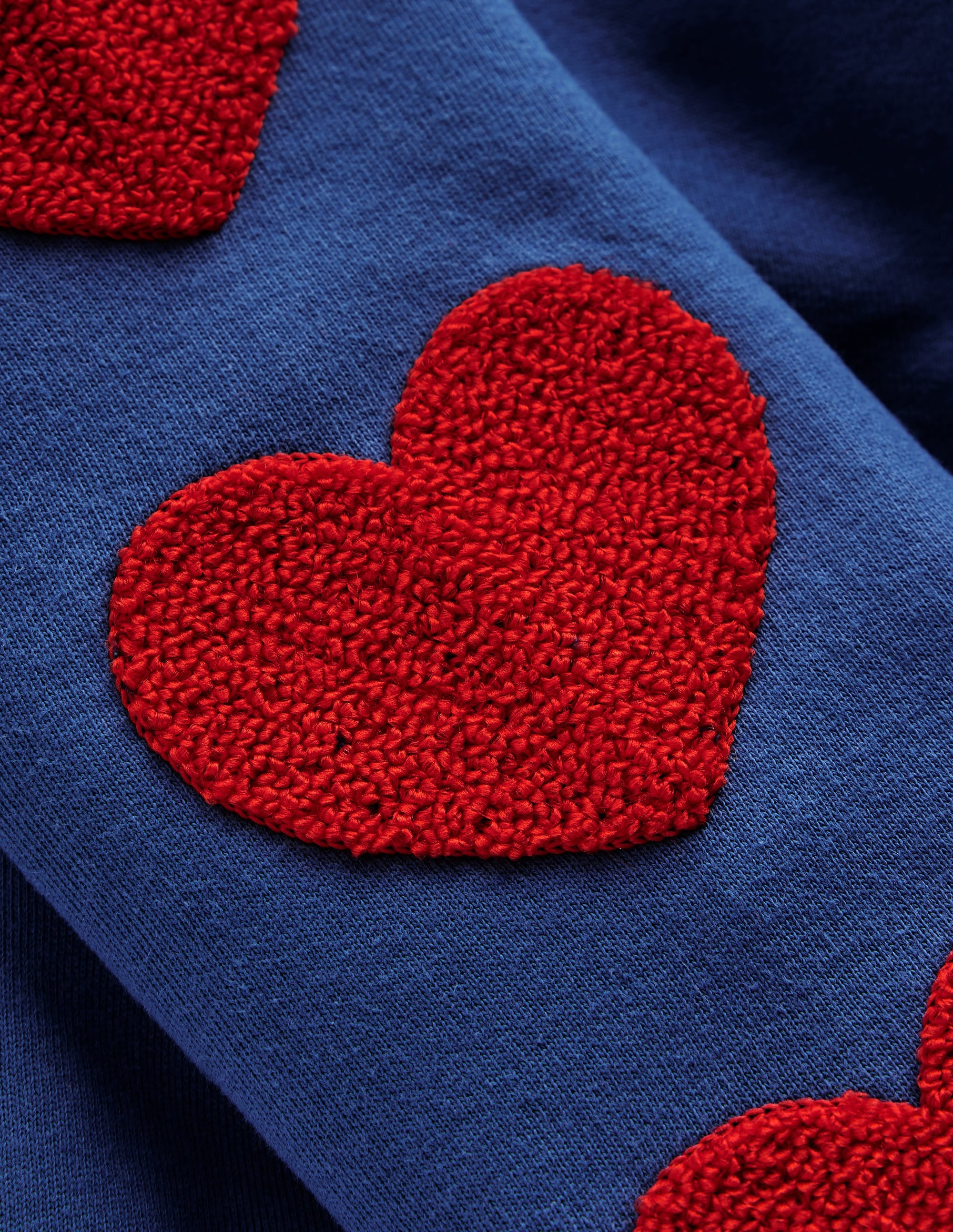 Bobbie Appliqué Sweatshirt-Bluejay Hearts - Image 6