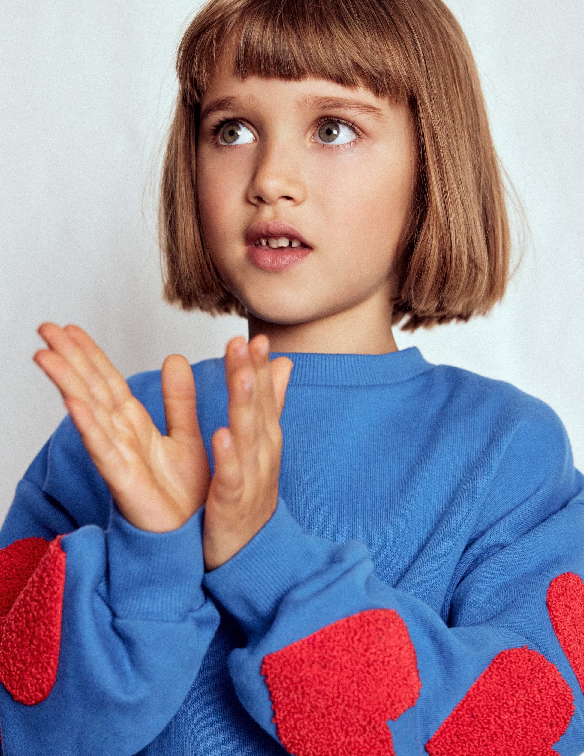 Bobbie Appliqué Sweatshirt-Bluejay Hearts-1