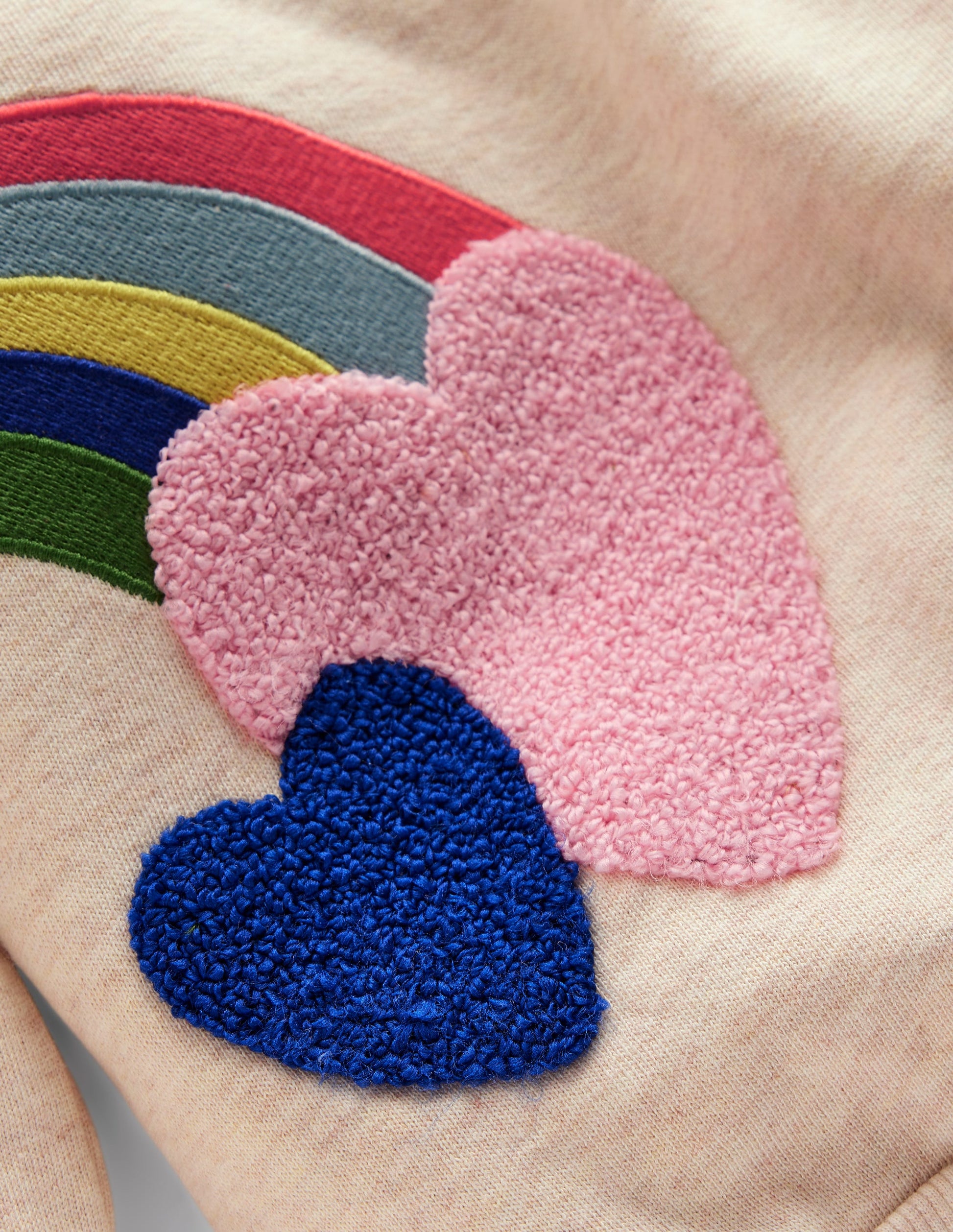 Bobbie Appliqué Sweatshirt-Ivory Rainbows-4