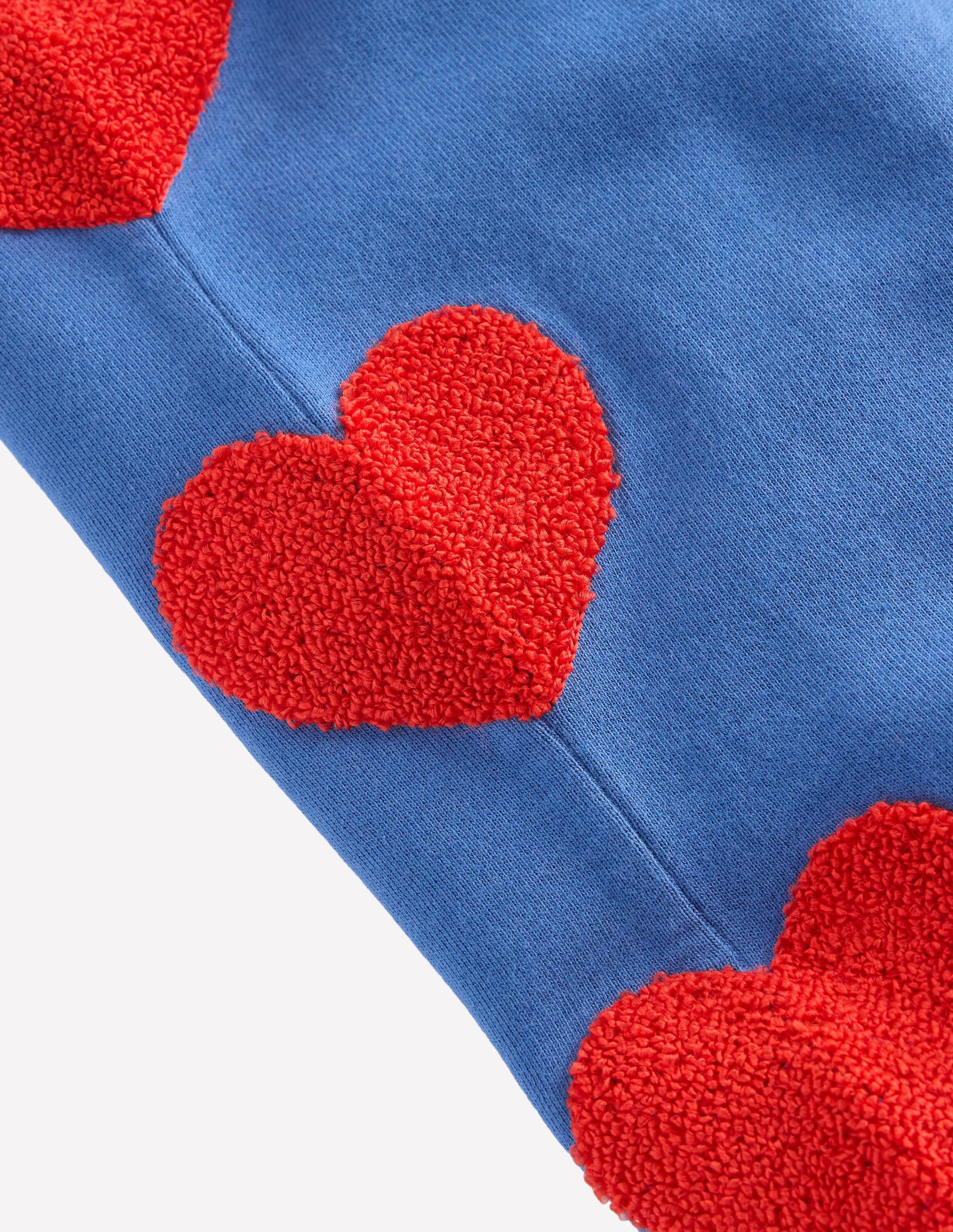 Bobbie Appliqué Sweatpants-Bluejay Hearts | Boden USA