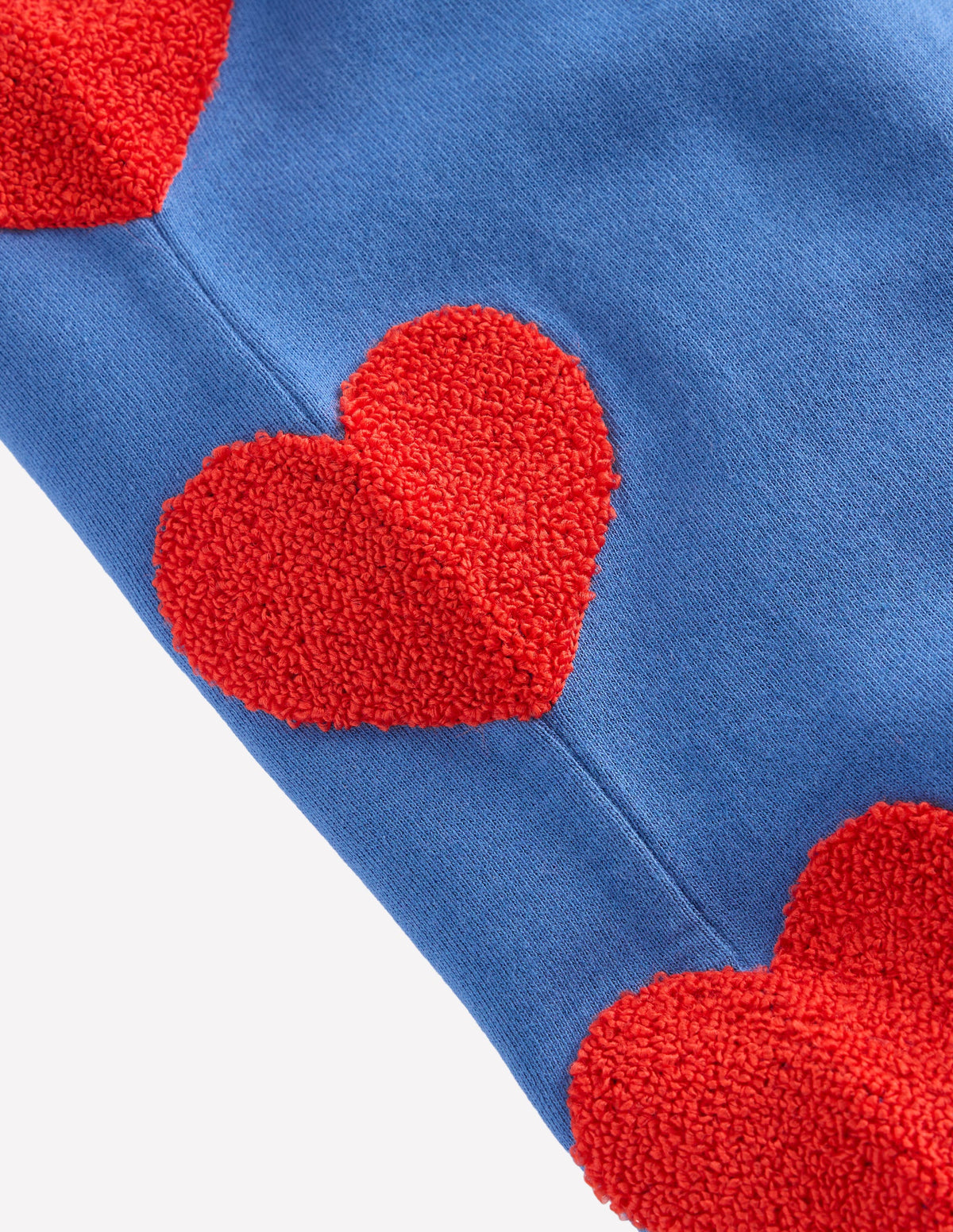 Bobbie Appliqué Sweatpants-Bluejay Hearts - Image 5