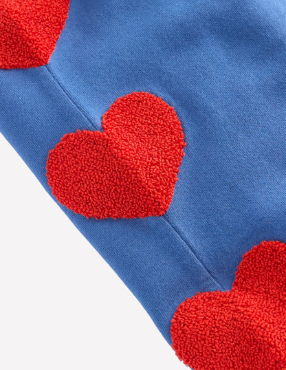 Bobbie Appliqué Sweatpants-Bluejay Hearts-5