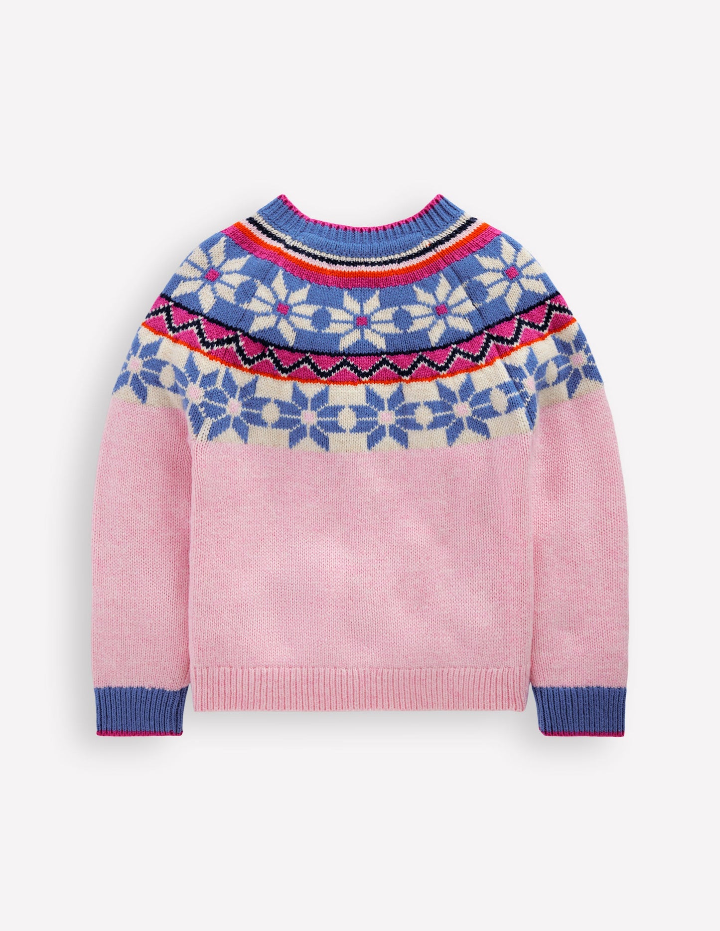 Eleanor Fair Isle Jumper-Blooming Pink