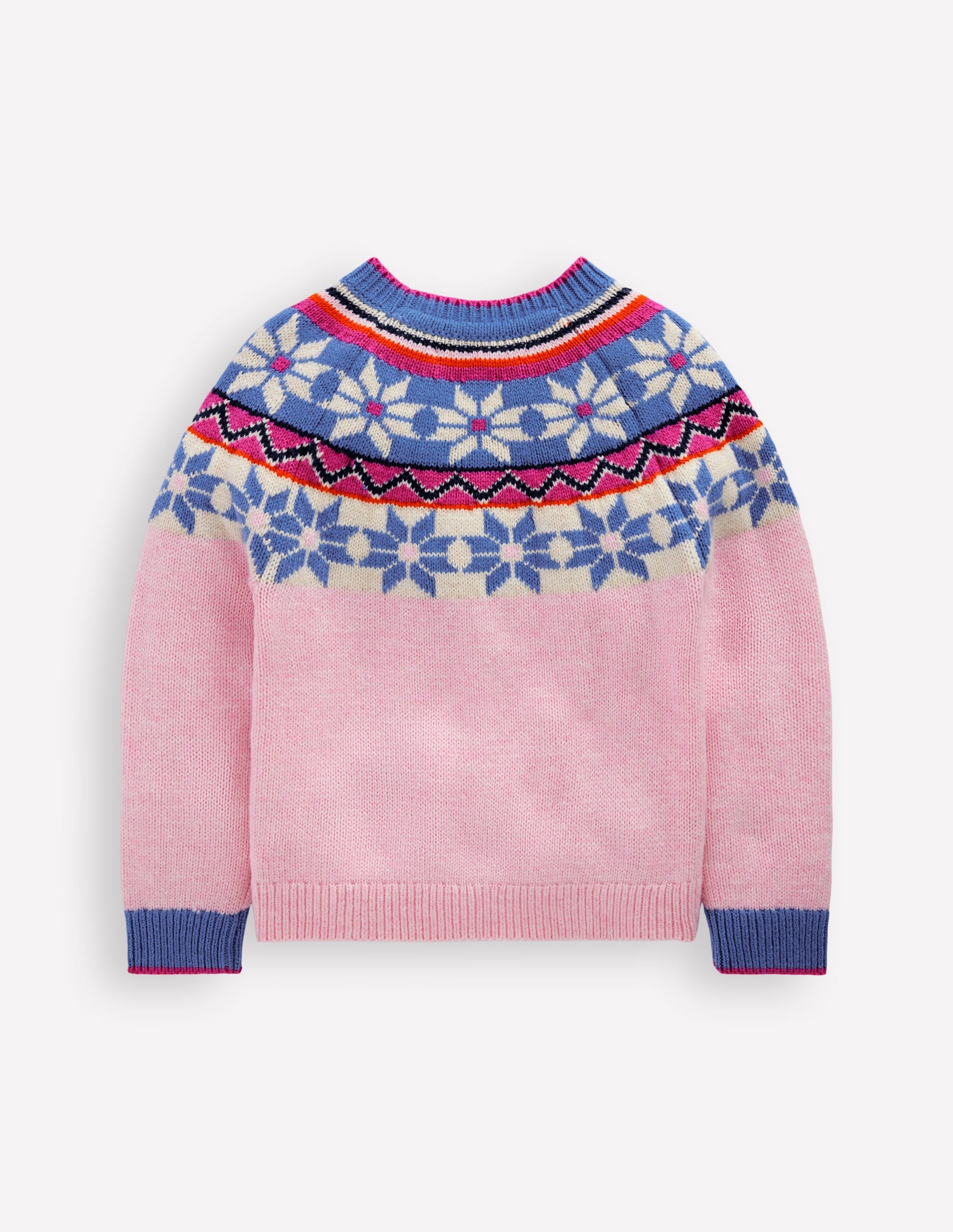 Eleanor Fair Isle Jumper-Blooming Pink-3