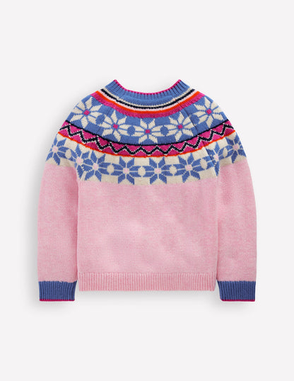 Eleanor Fair Isle Jumper-Blooming Pink-3