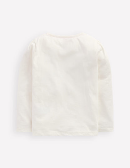 Puff Sleeve Appliqué  T-shirt-Soft Ivory Nutcracker-2