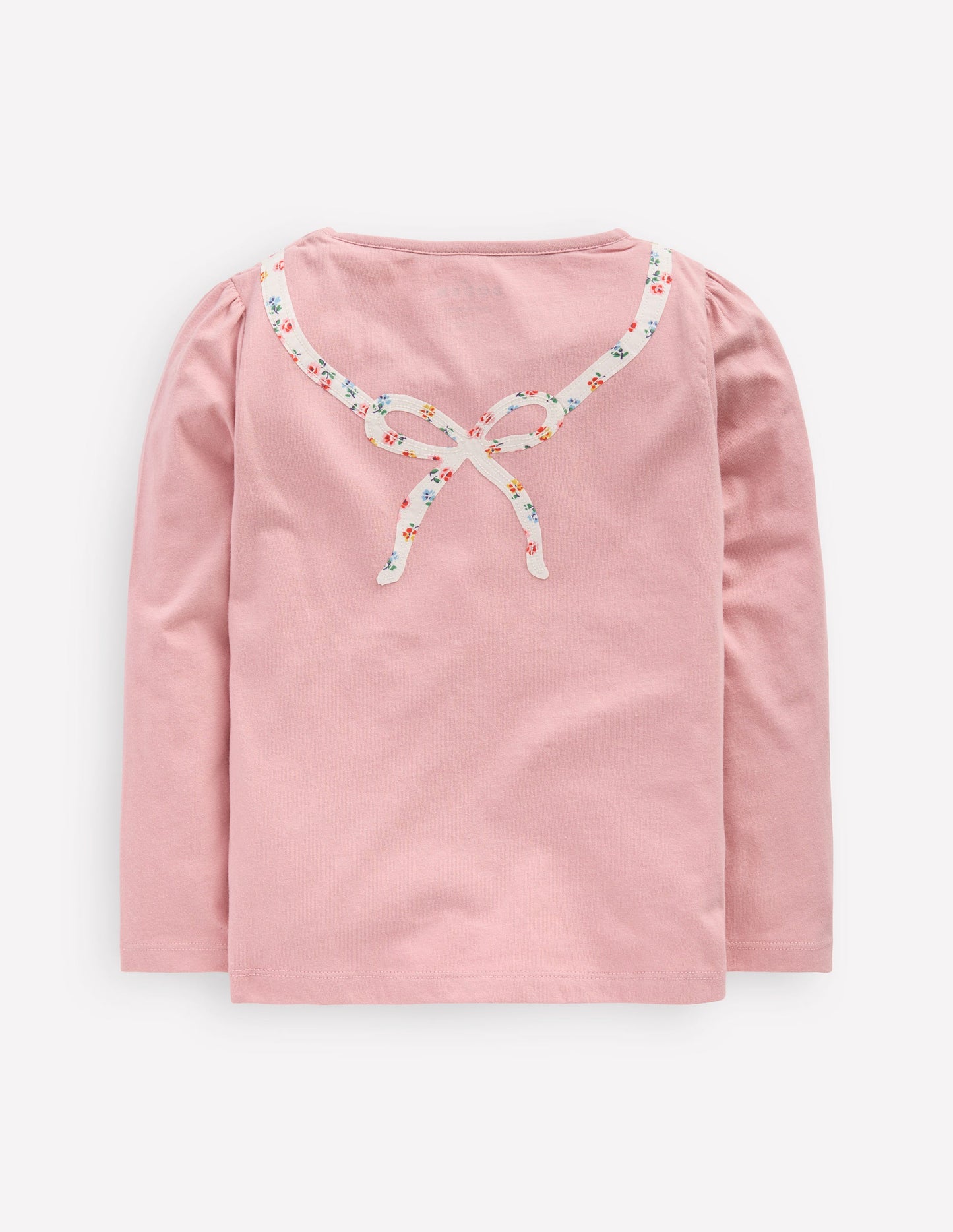 Puff Sleeve Appliqué  T-shirt-Vintage Pink Skates
