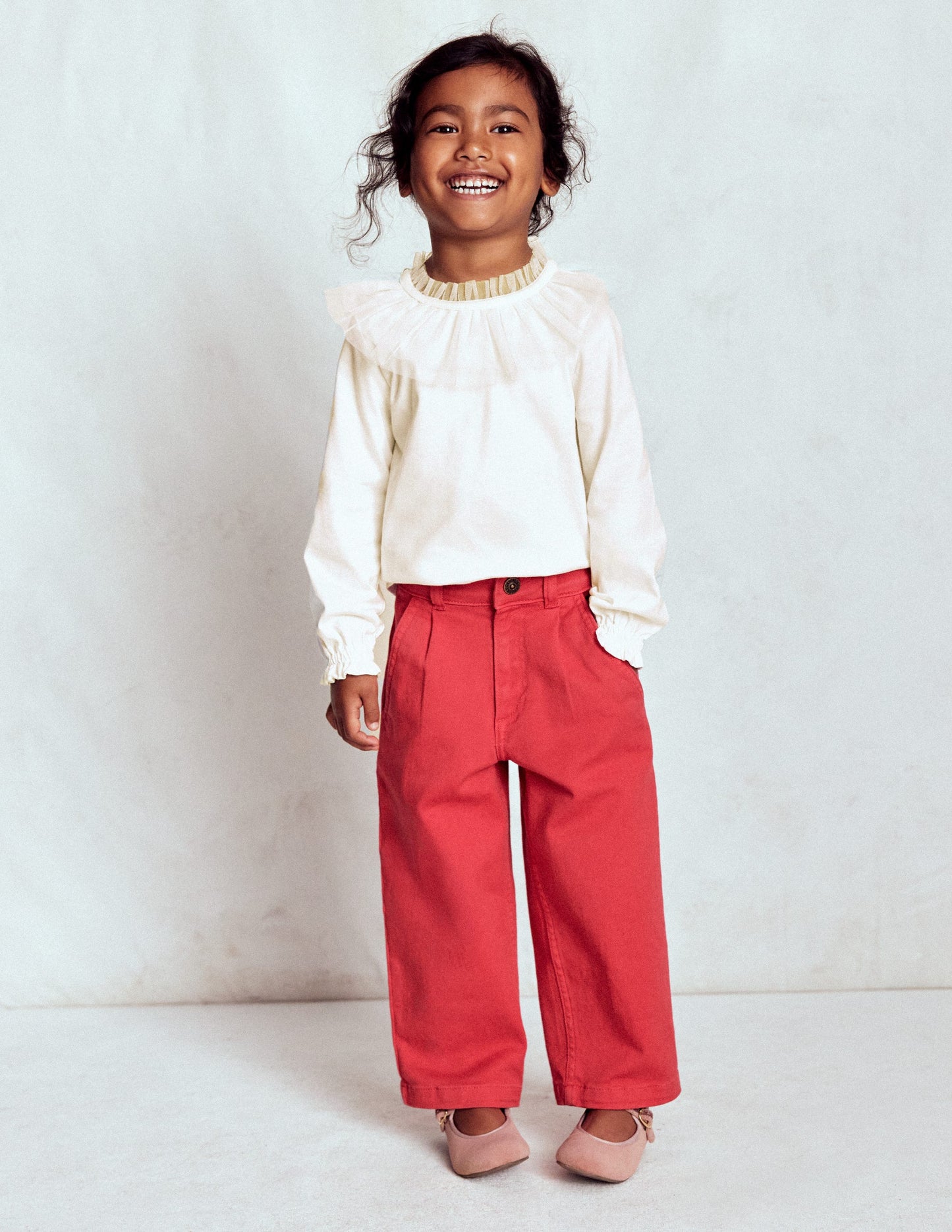 Tulle Jersey Top-Soft Ivory