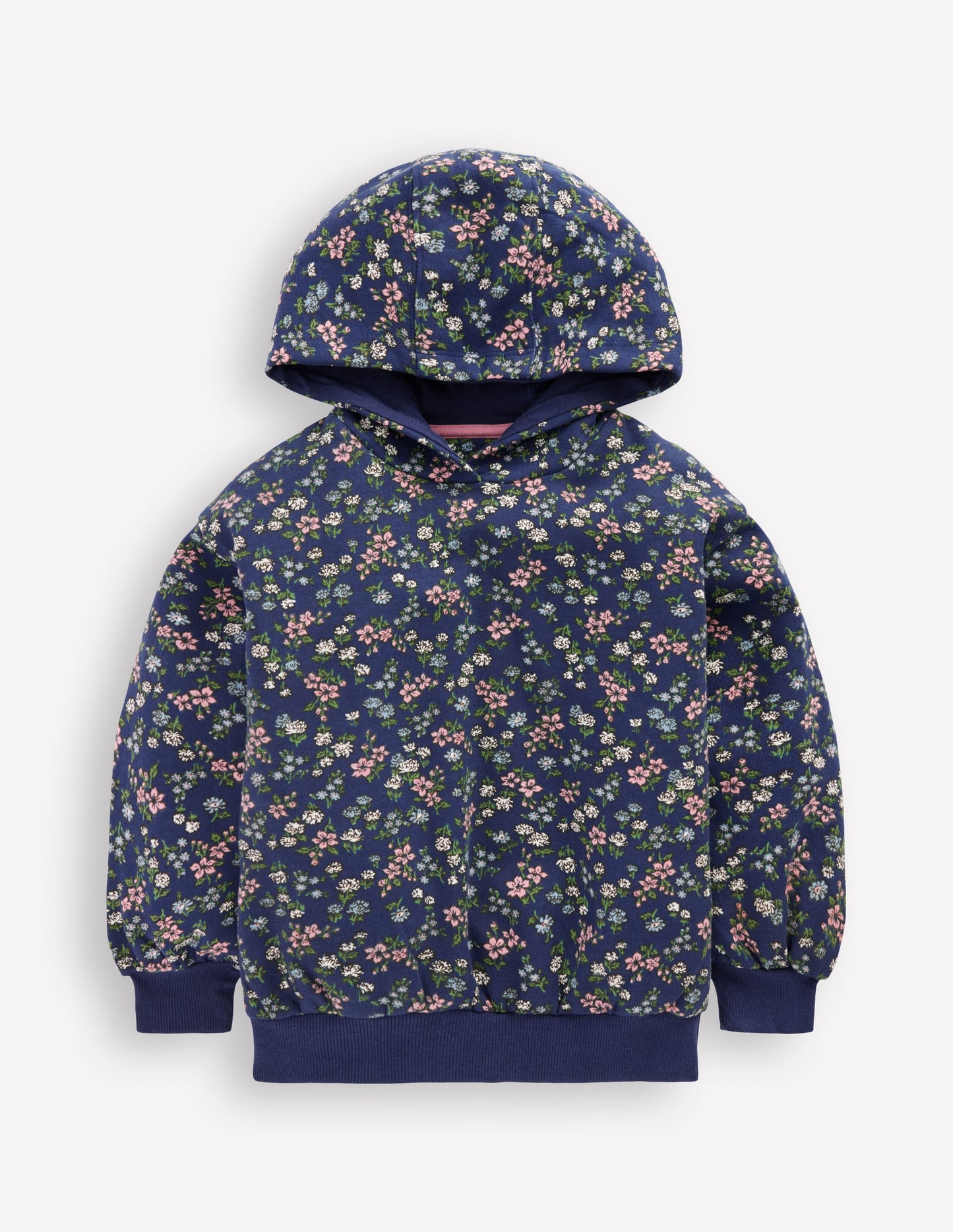 Printed Hoody-Starboard Blue Meadow Floral