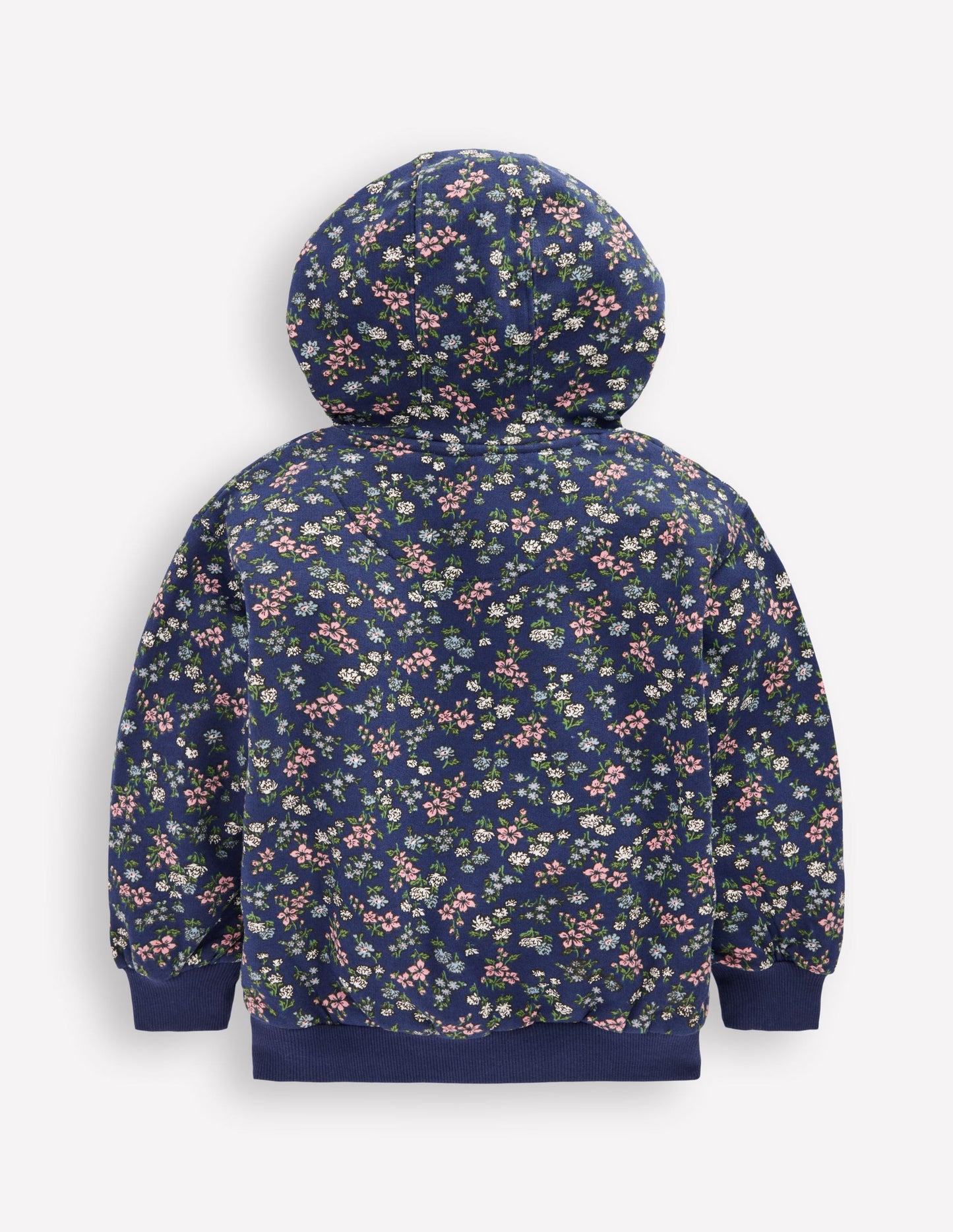 Printed Hoody-Starboard Blue Meadow Floral