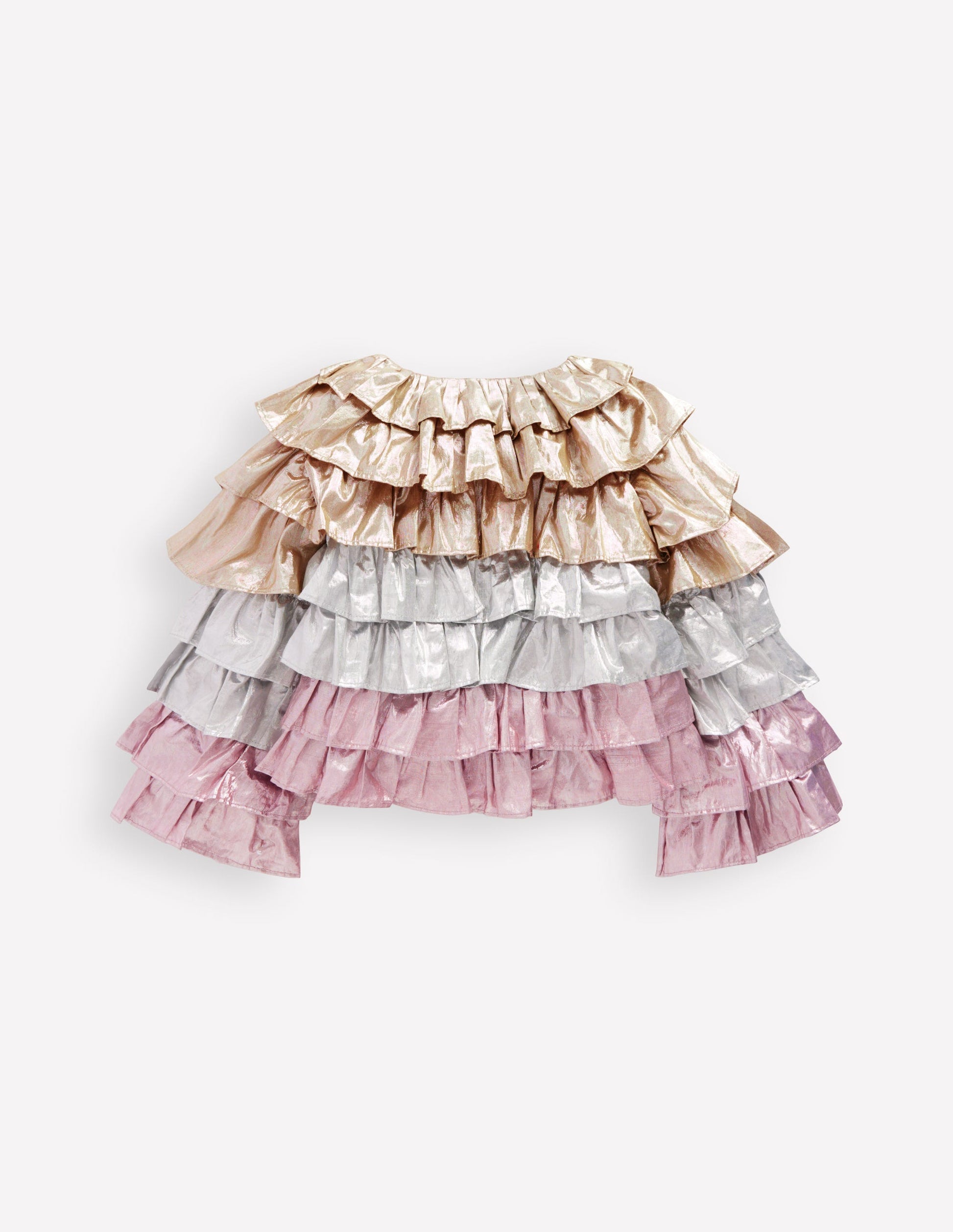 Metallic Tiered Jacket-Metallic Colourblock-2