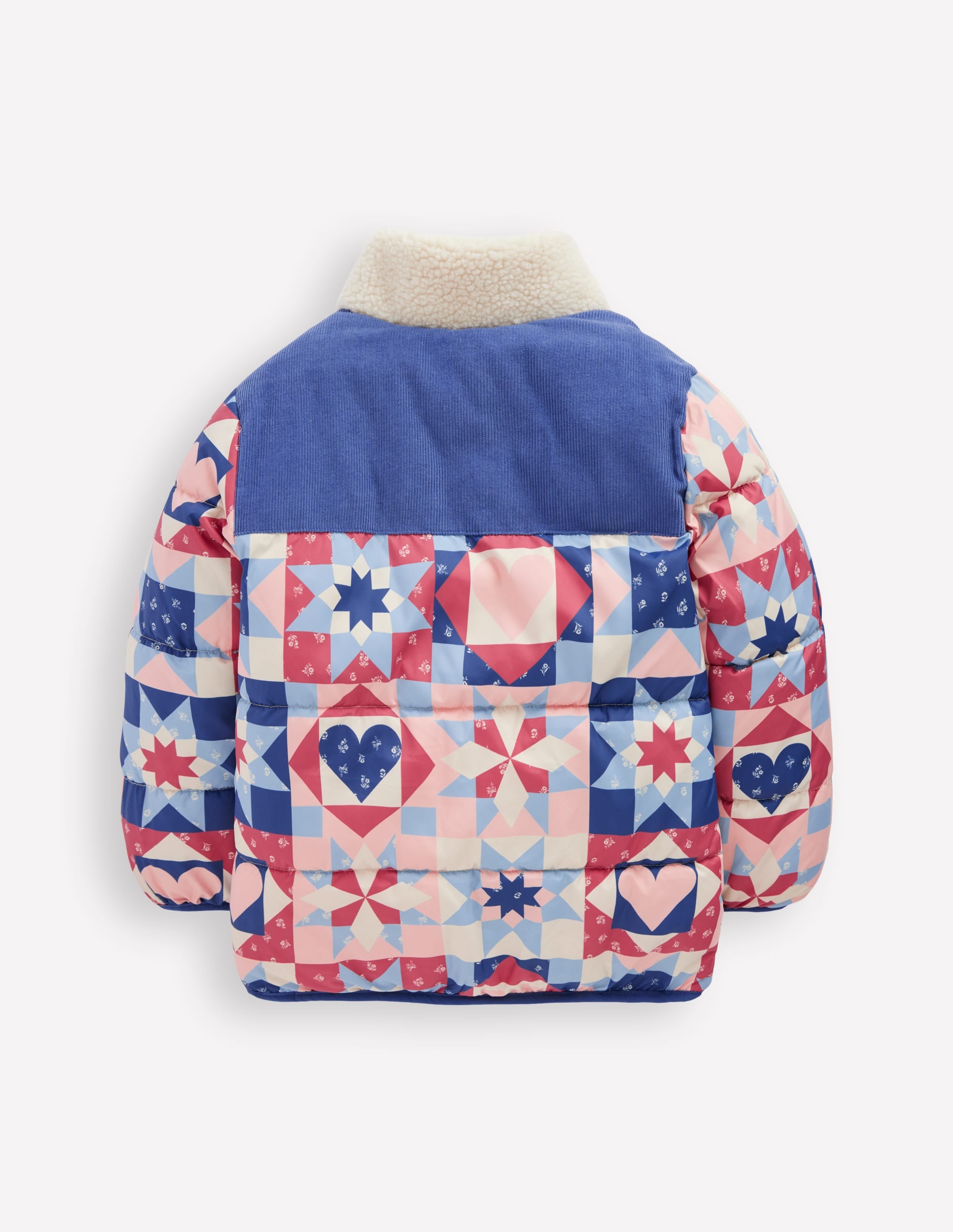 Cosy Puffer Jacket-Alaskan Blue Patchwork - Image 3