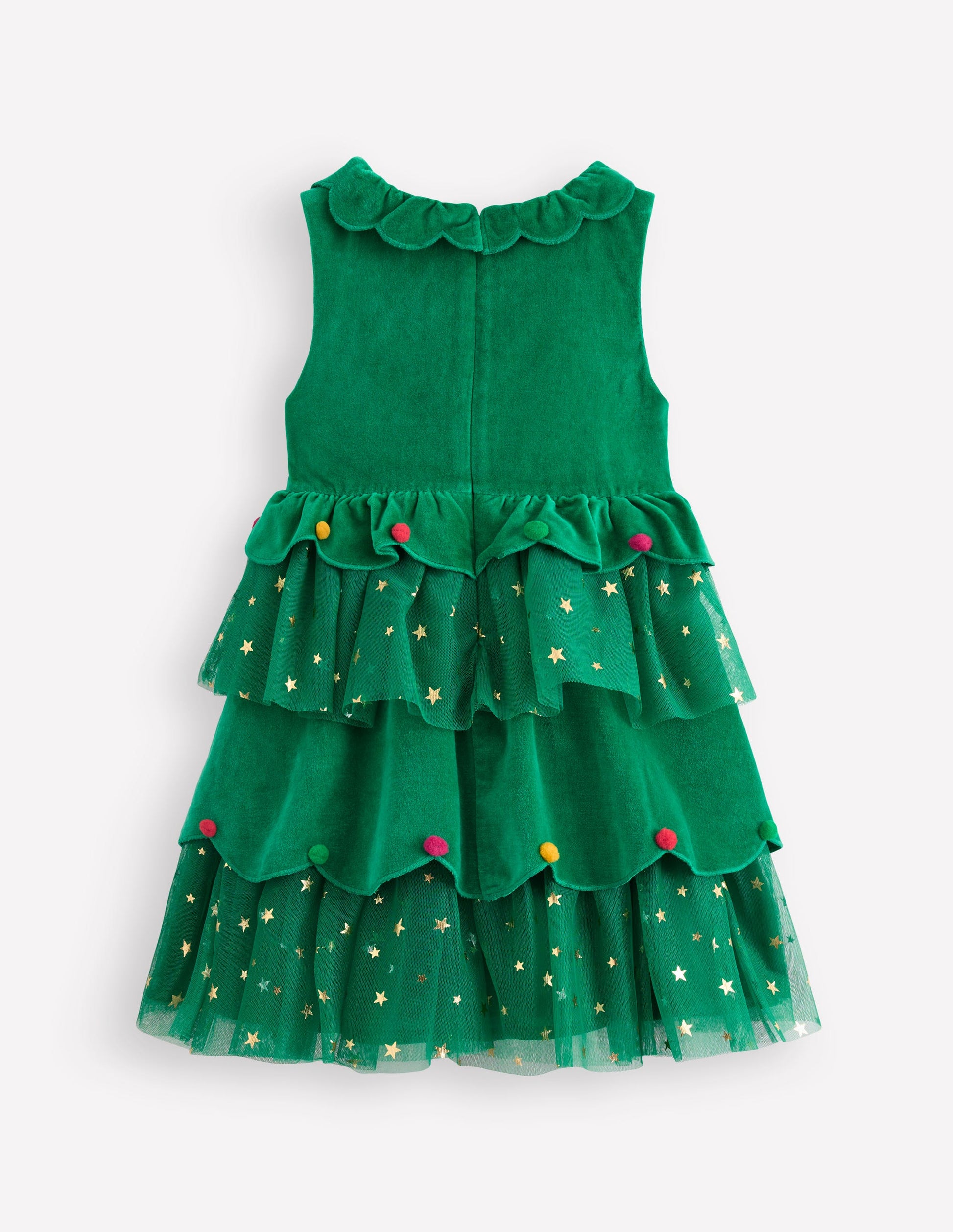 Christmas Tree Tulle Dress-Shady Green-2