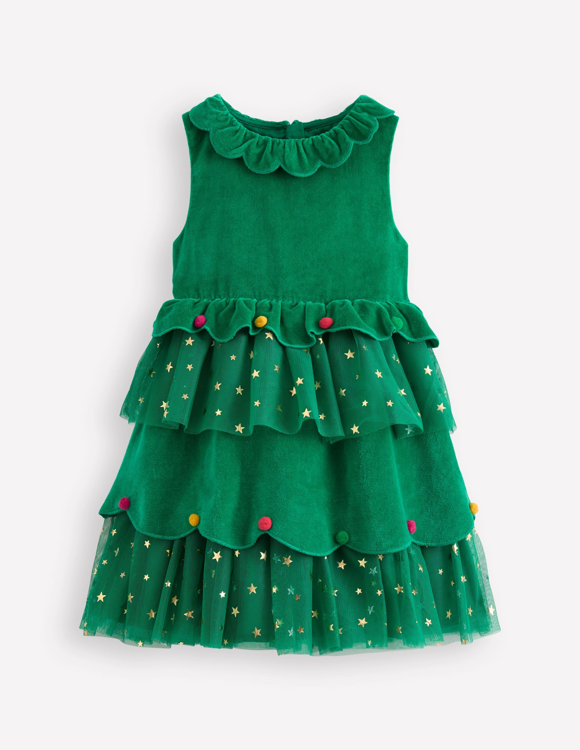 Christmas Tree Tulle Dress-Shady Green | Boden USA
