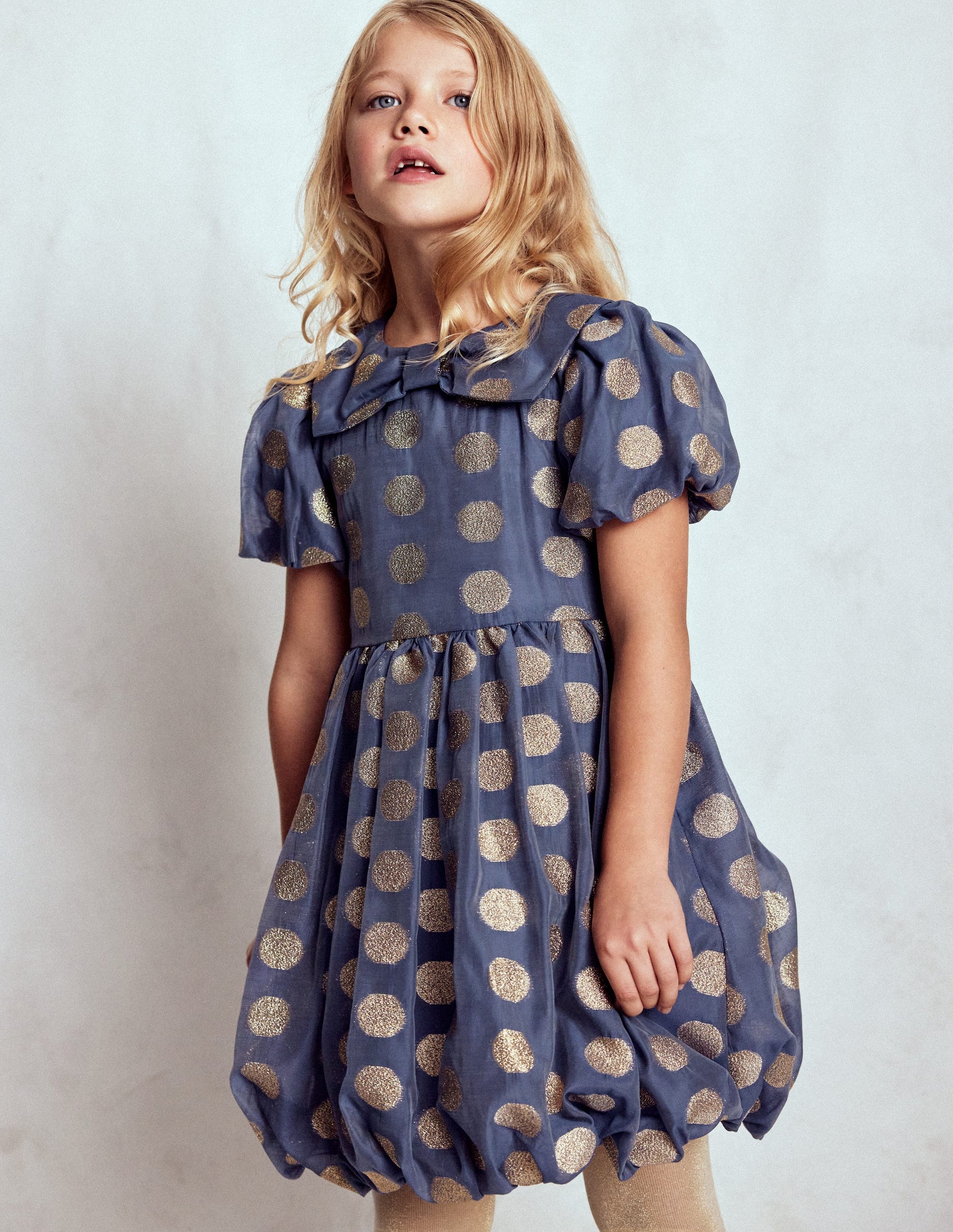 Boden Blue Bubble Hem Party Dress 4