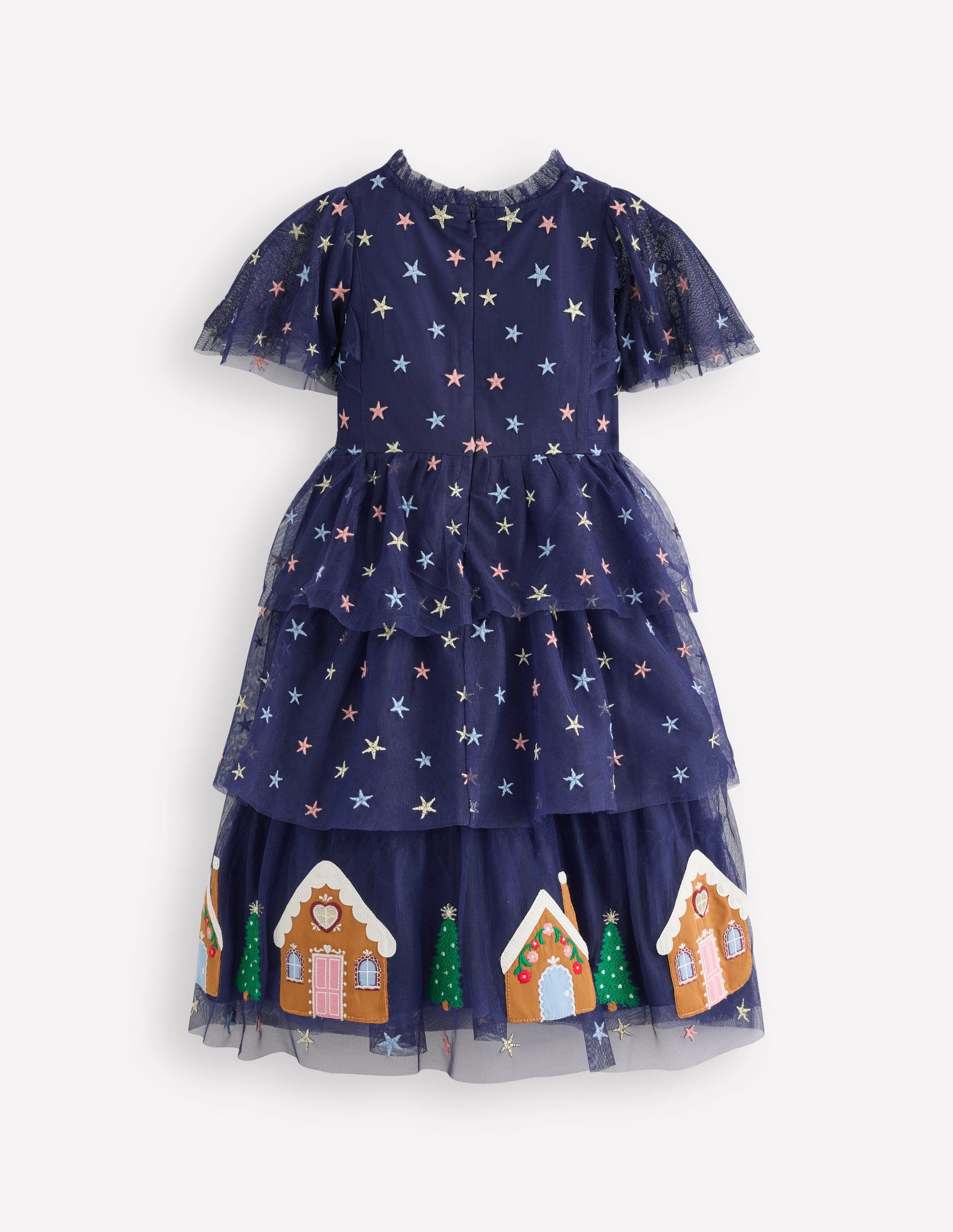 Tulle Tiered Gingerbread Dress-Medieval Blue | Boden USA Tulle Tiered Gingerbread Dress-Medieval Blue | Boden USA
