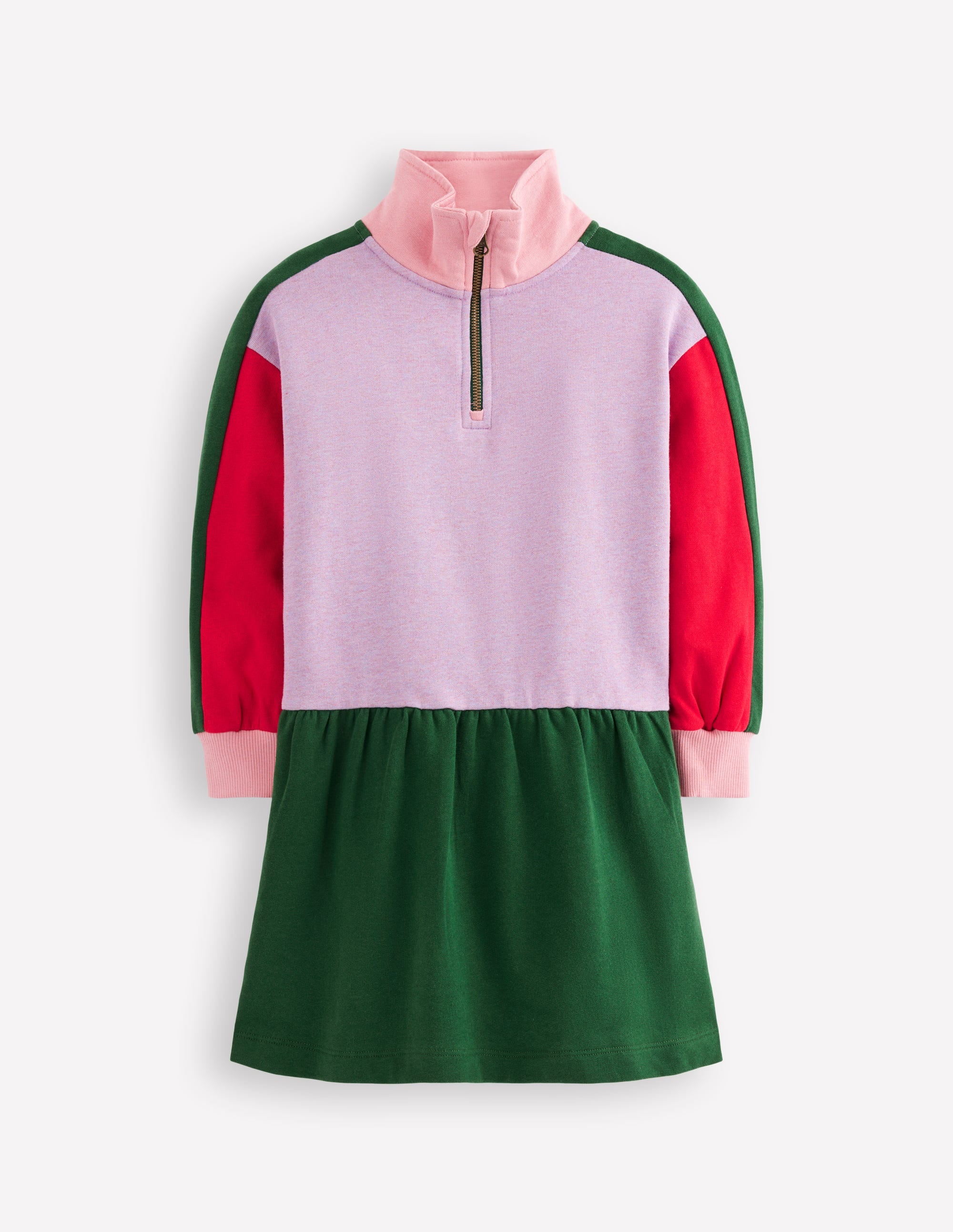 新品 Herlipto Half Zip Sweat Dress S Half Zip Sweat Dress-Colour Block Marl | Boden USA