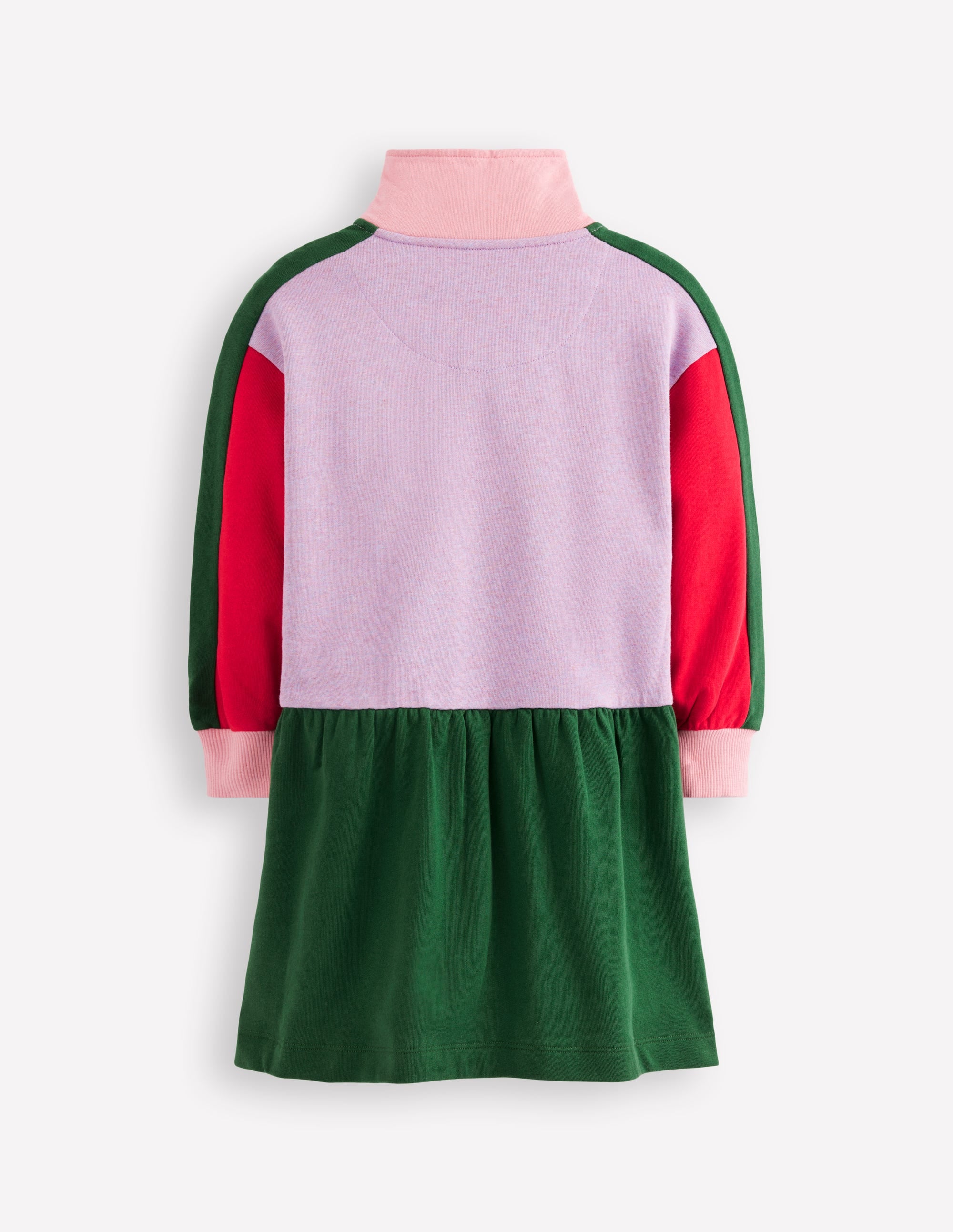 Half Zip Sweat Dress-Colour Block Marl | Boden USA