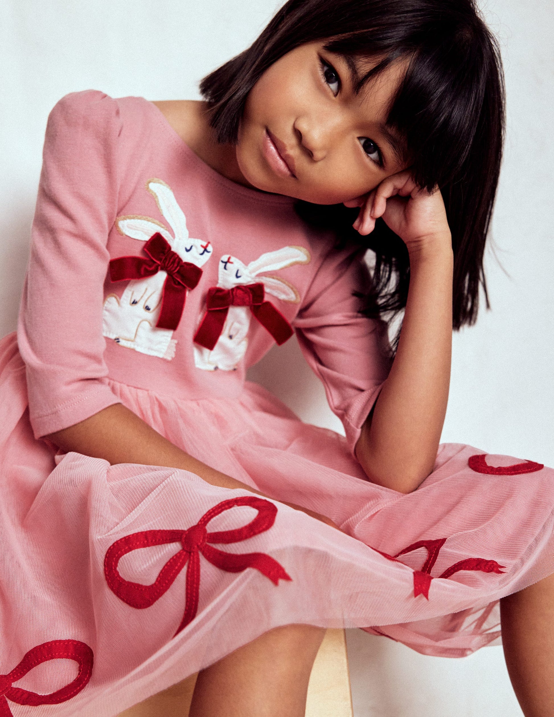 Boden Girls Appliqu Tulle Dress in Pink | Size 4-5 Years Boden Girls Appliqu Tulle Dress in Pink | Size 4-5 Years