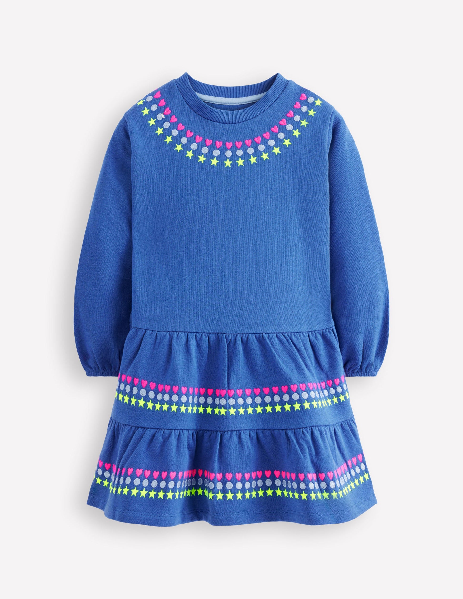 Drop Waist Sweatshirt Dress-Bluejay Embroidery | Boden USA Drop Waist Sweatshirt Dress-Bluejay Embroidery | Boden USA