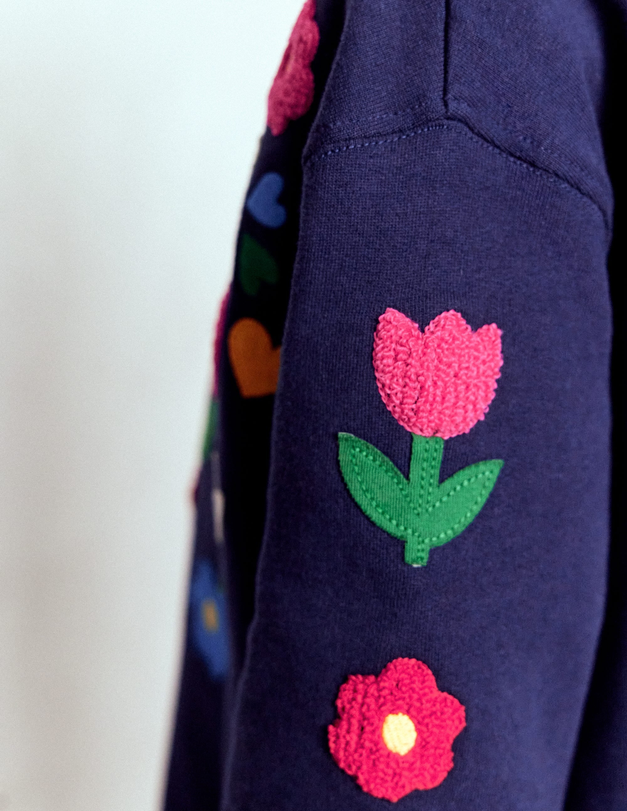 Ami Relaxed Sweatshirt Dress-College Navy Birds - Image 2