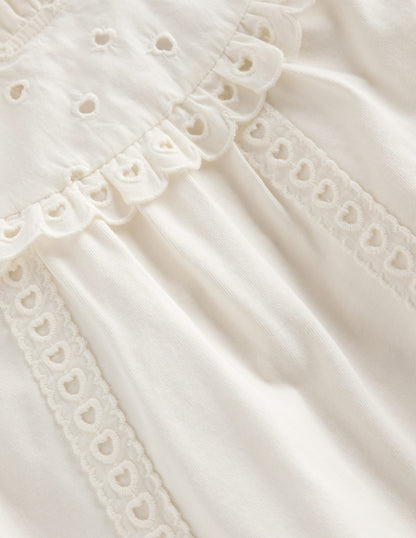 Jersey Heart Broderie Top-Soft Ivory-3