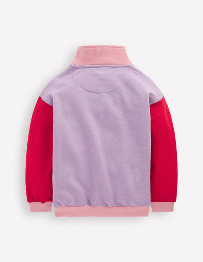 Half-zip Sweatshirt-Purple/Red-3