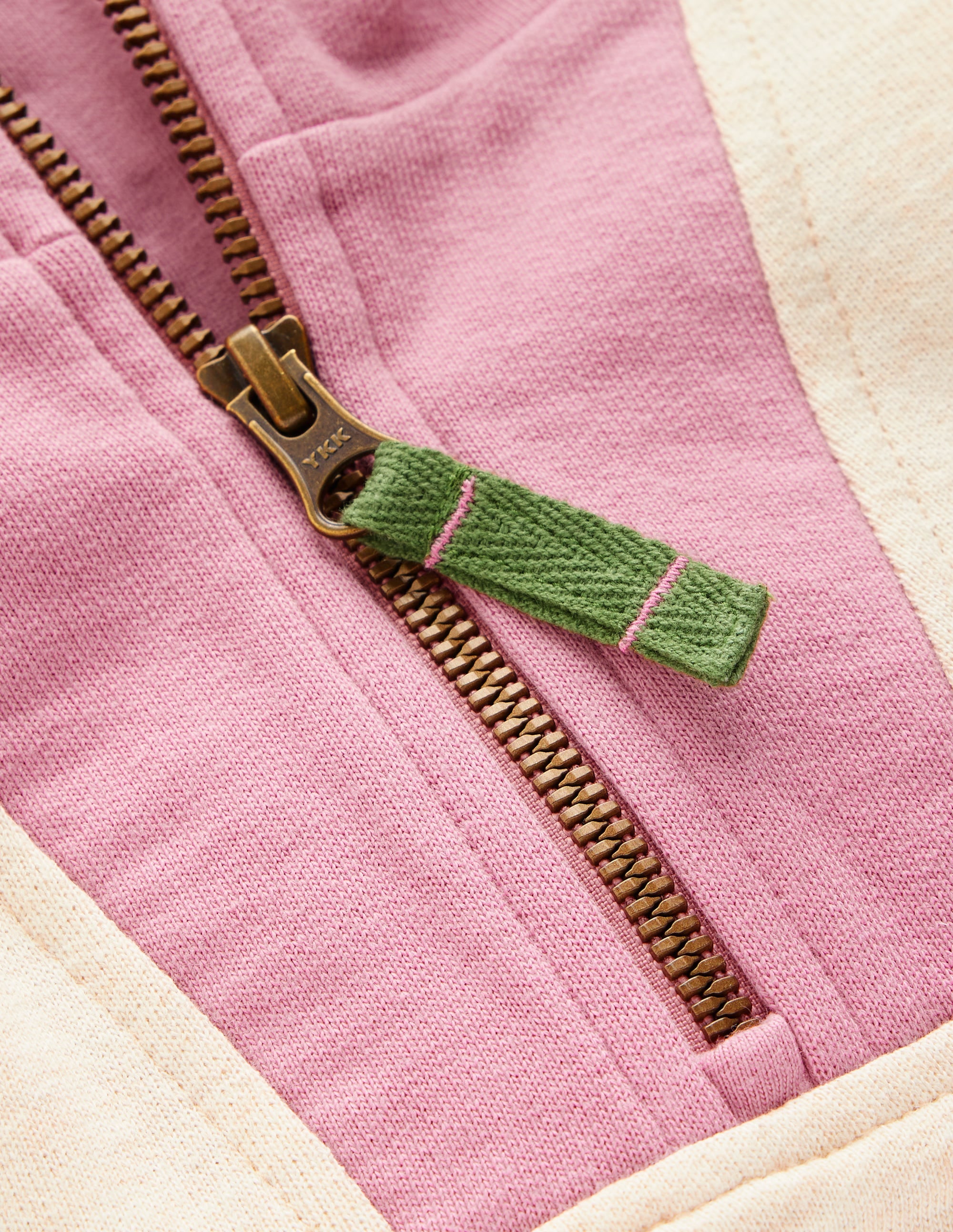 Half-zip Sweatshirt-Oatmeal Marl Colourblock - Image 3
