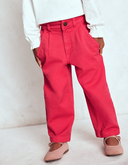 Pleat Jeans-Raspberry Pink-2