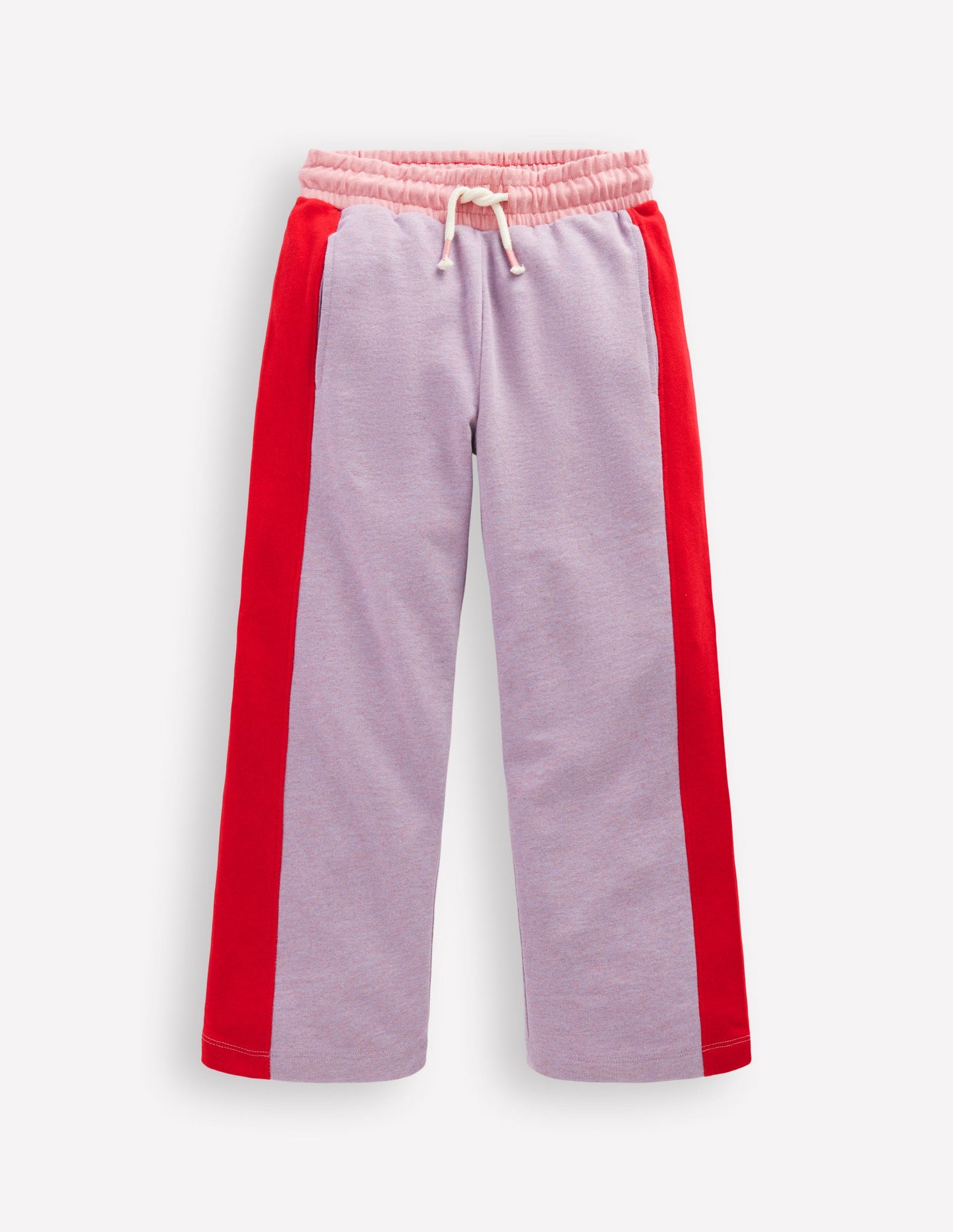 Wide Leg Sweatpants-Colourblock