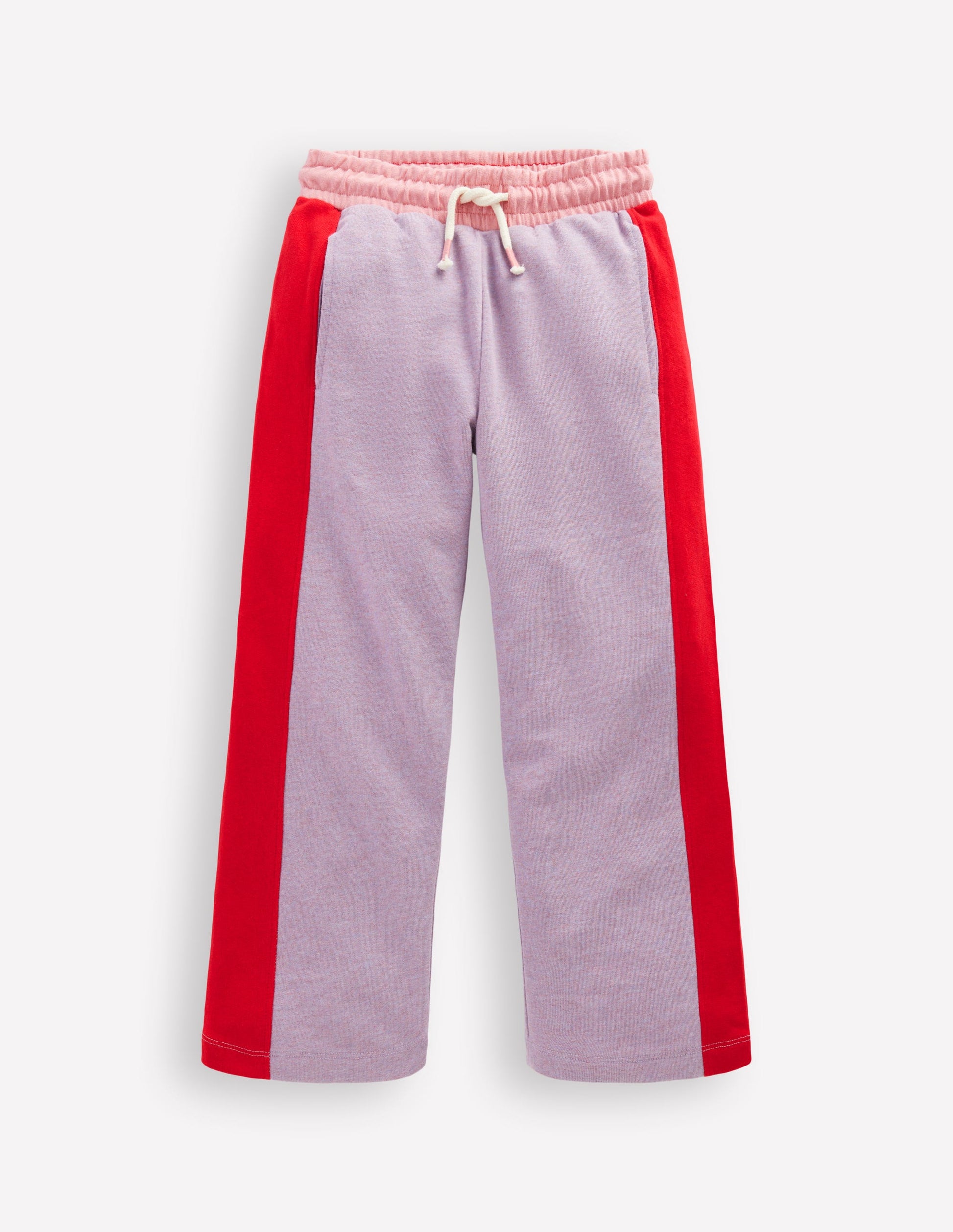 Wide Leg Sweatpants-Colourblock-1