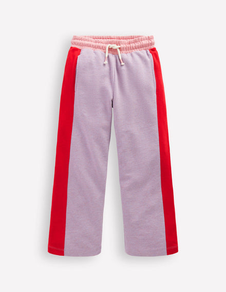 Wide Leg Sweatpants-Colourblock