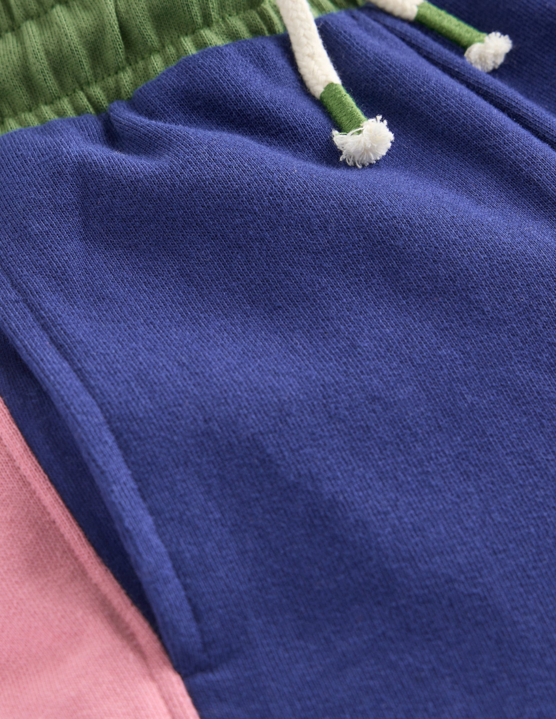 Wide Leg Sweatpants-Starboard Blue Colourblock-3