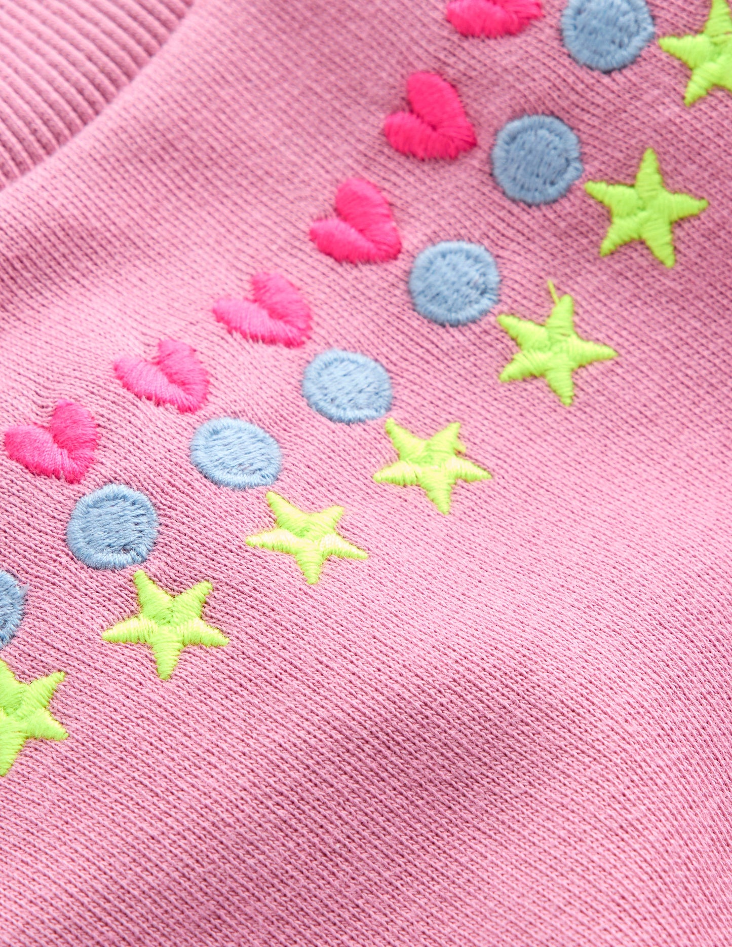 Embroidered Sweatshirt-Pink haze Embroidery