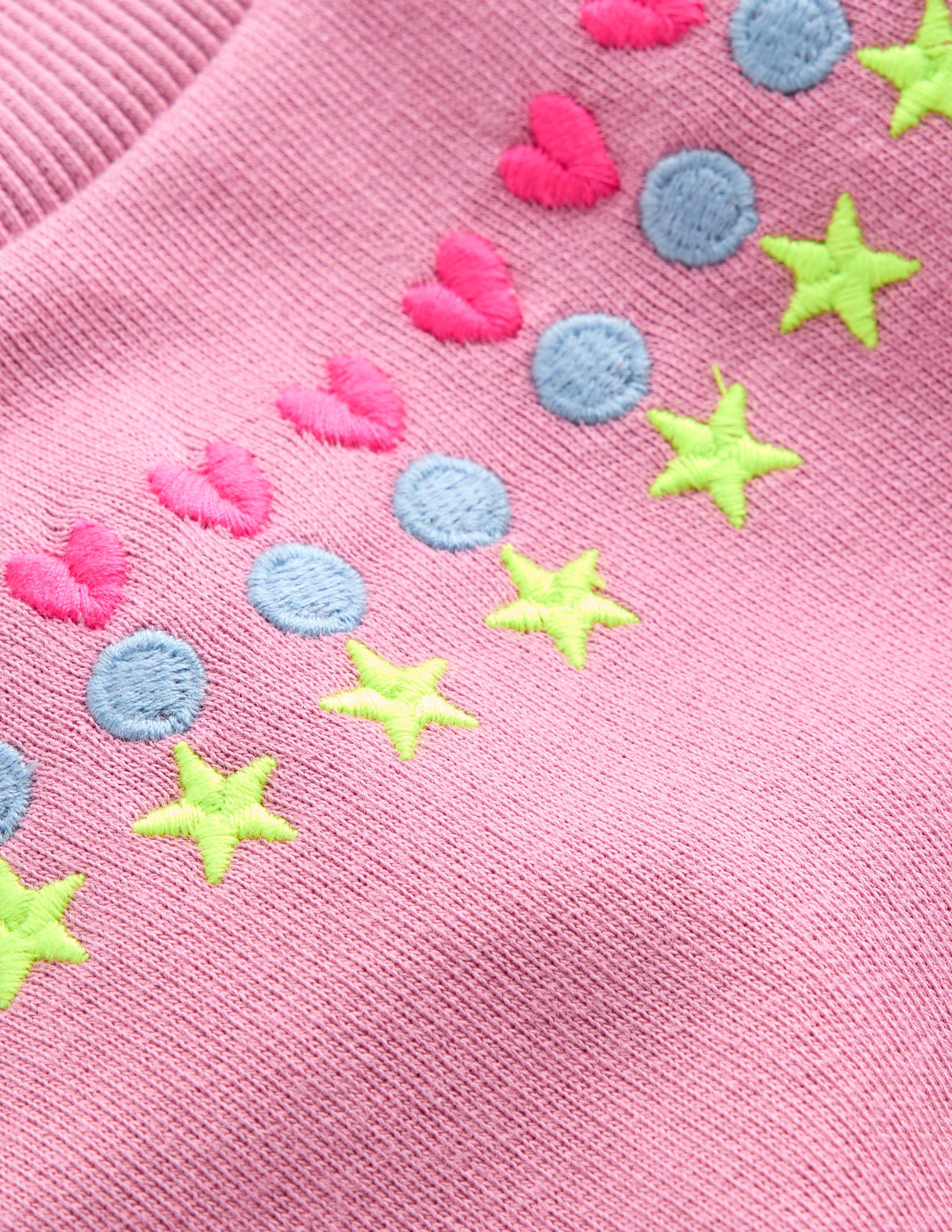 Embroidered Sweatshirt-Pink haze Embroidery - Image 3