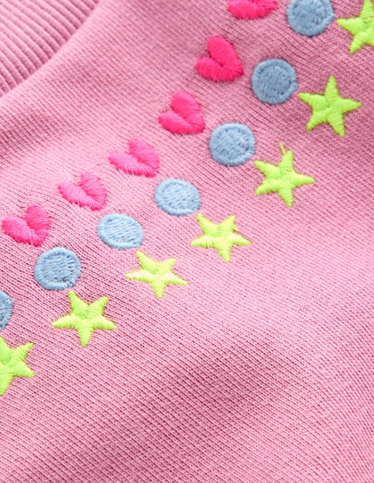 Embroidered Sweatshirt-Pink haze Embroidery-3