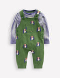 Jersey Overalls Set-Green Dogs