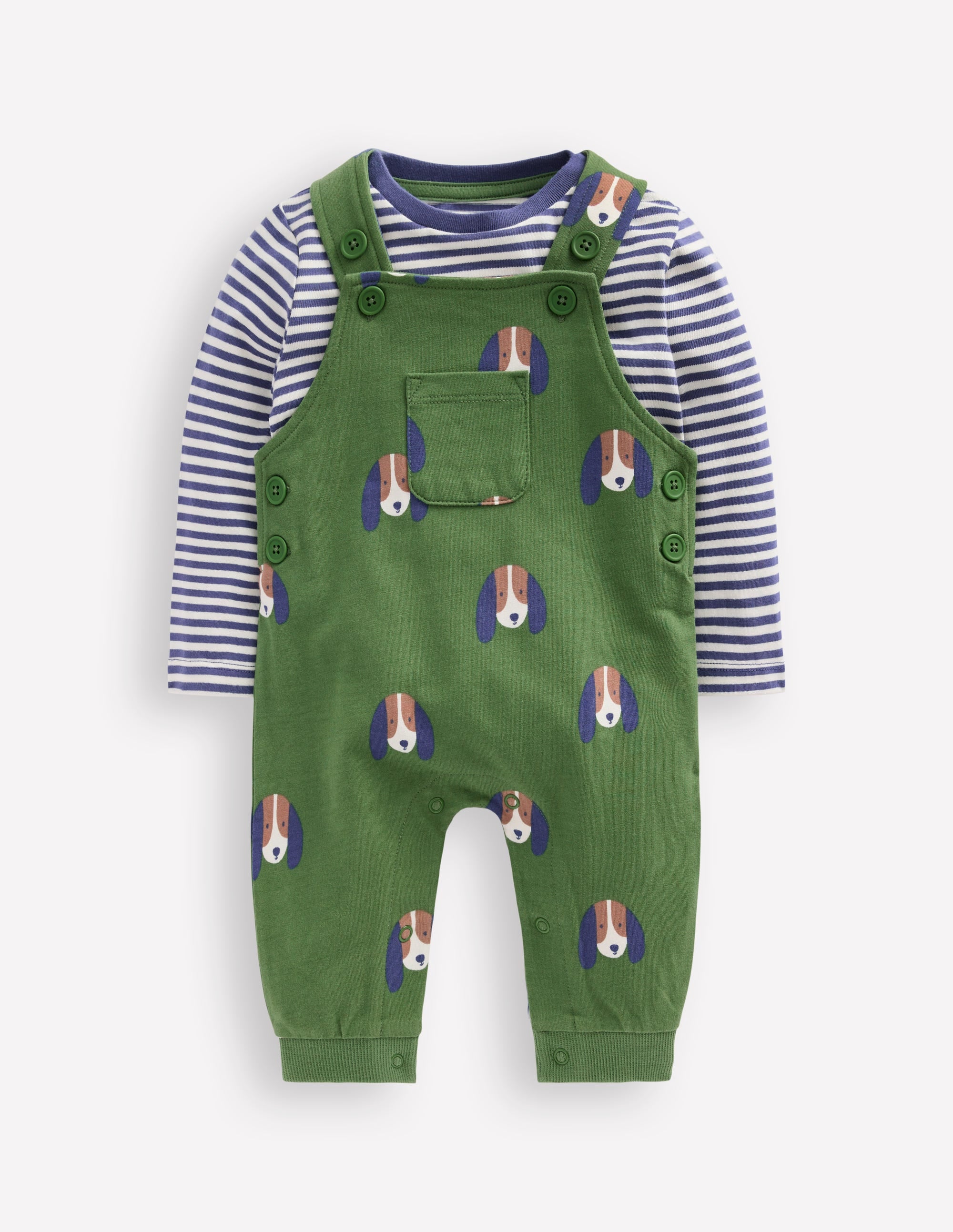 Jersey Overalls Set-Green Dogs - Image 1