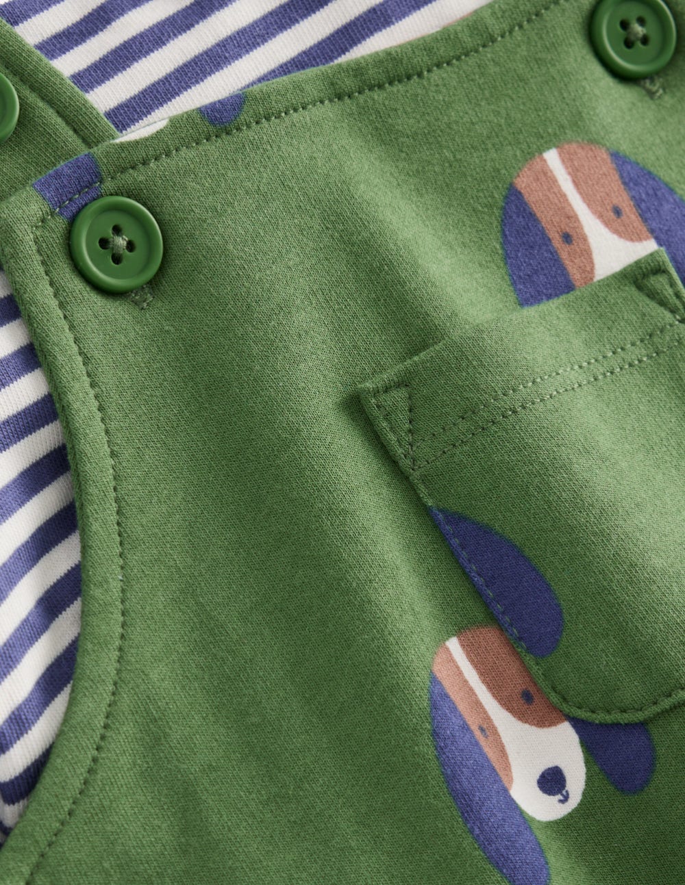 Jersey Overalls Set-Green Dogs - Image 3
