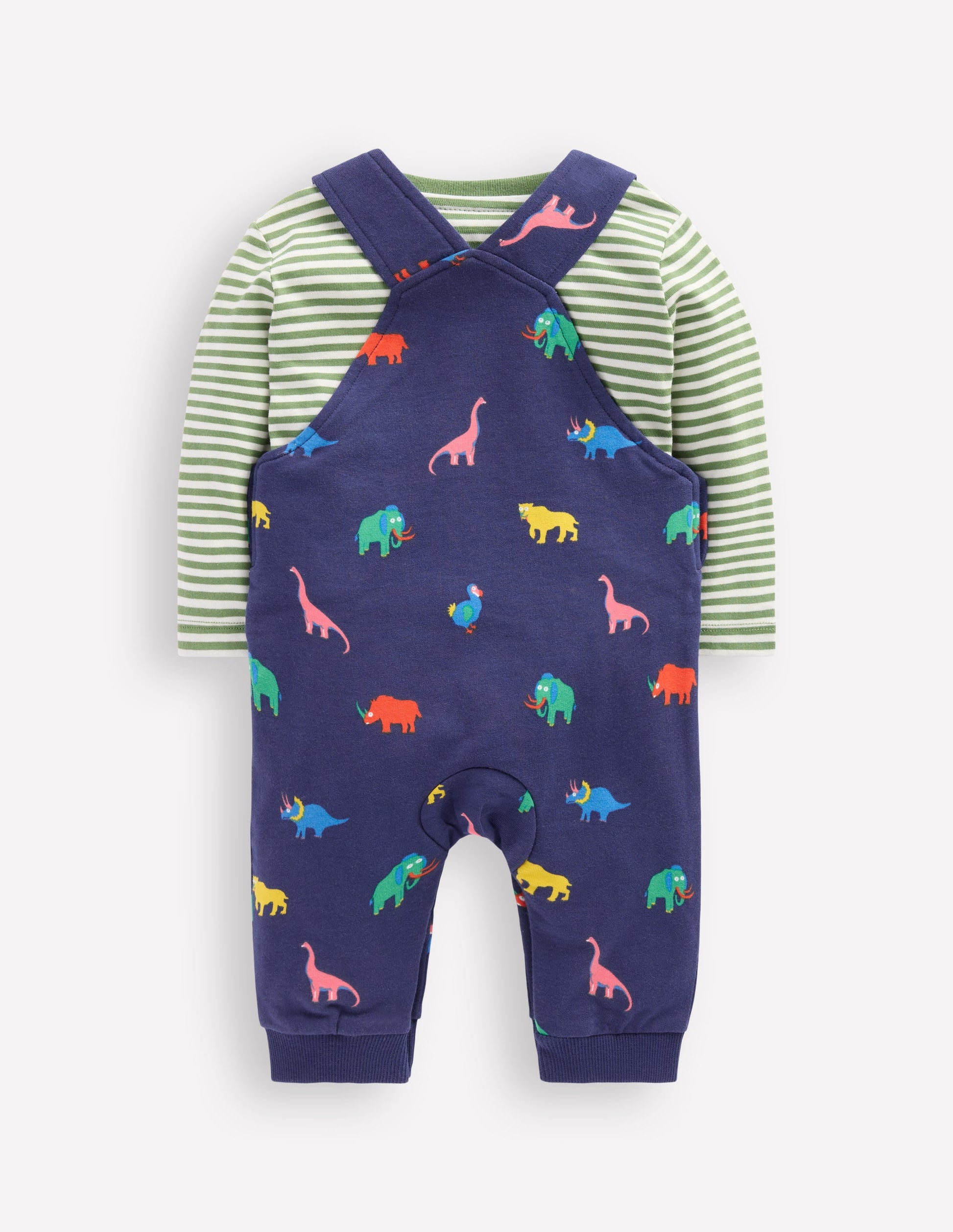 Printed Jersey Overalls Set-Multi Prehistoric Animals-2