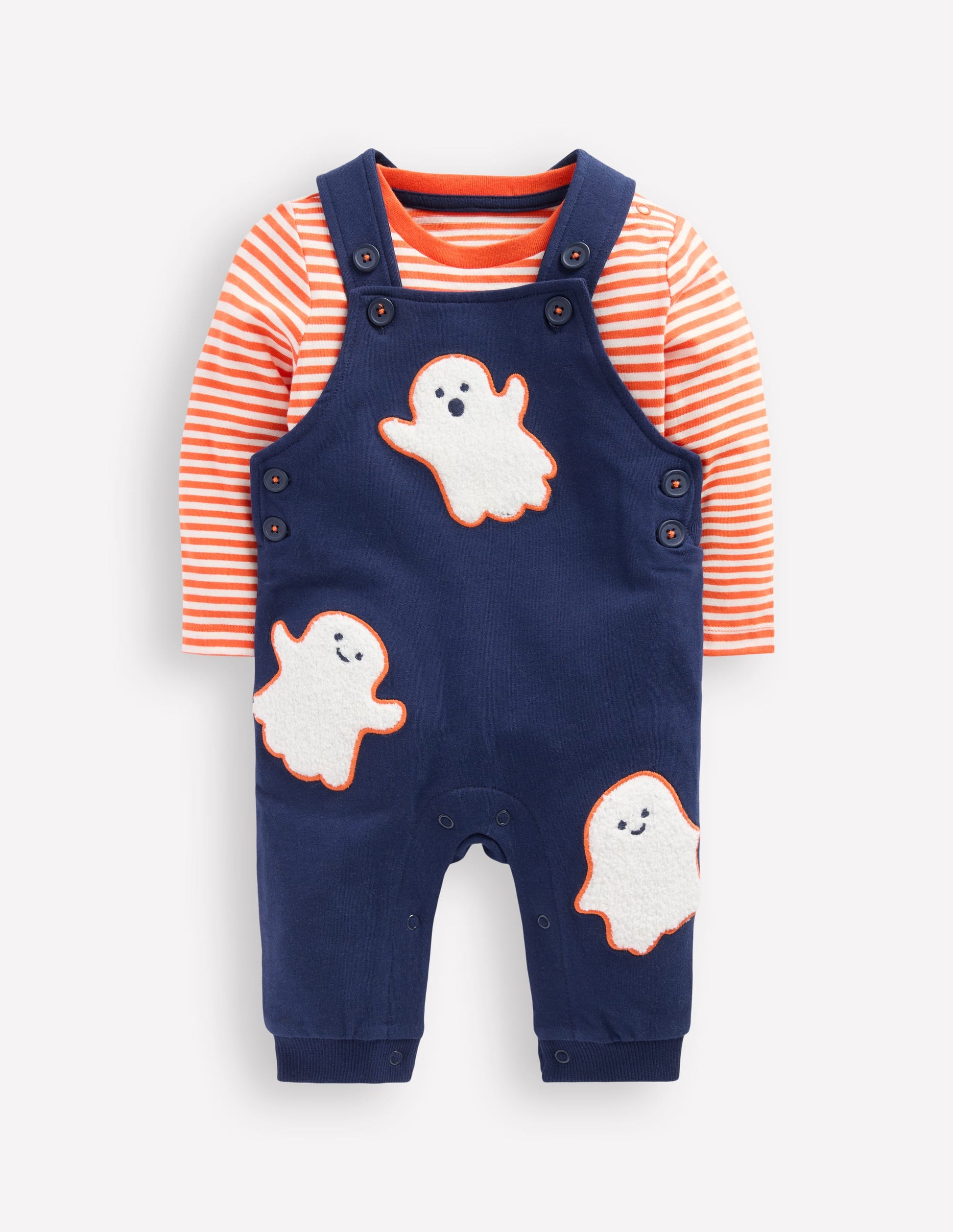 Printed Jersey Overalls Set-Navy Blue Ghosts-1