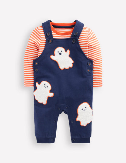 Printed Jersey Overalls Set-Navy Blue Ghosts-1