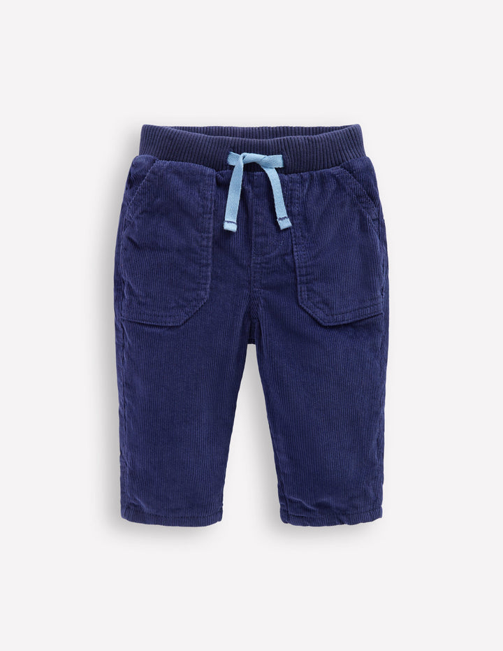 Cosy Lined Pants-Navy