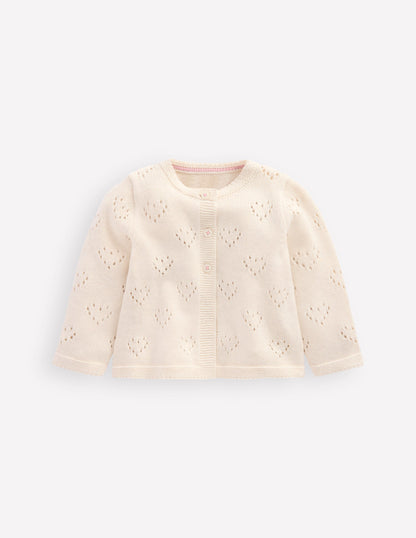 Pretty Pointelle Cardigan-Ivory-1