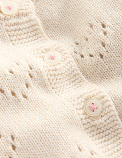Pretty Pointelle Cardigan-Ivory-3
