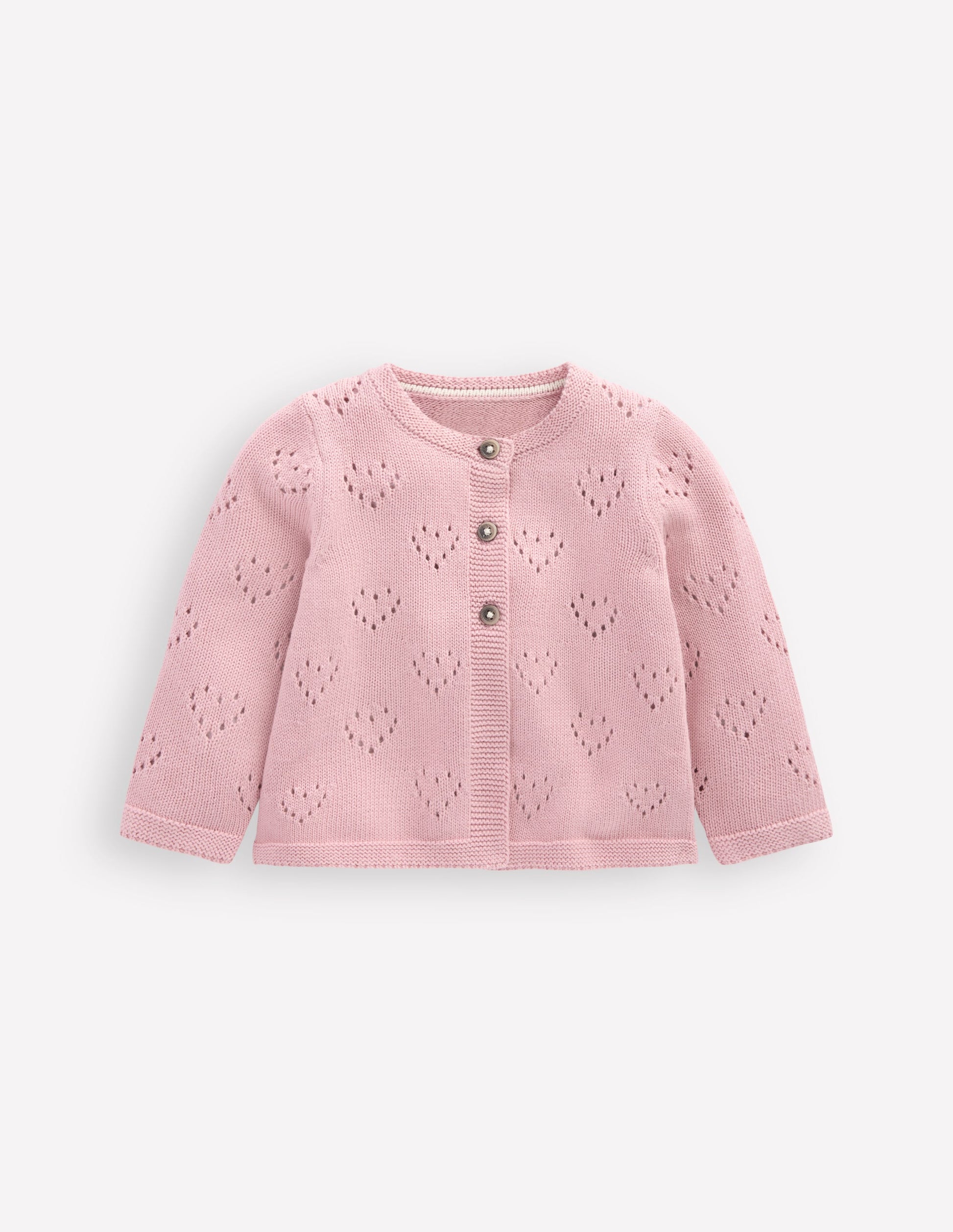 Pretty Pointelle Cardigan-Vintage Pink-1