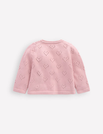 Pretty Pointelle Cardigan-Vintage Pink-2