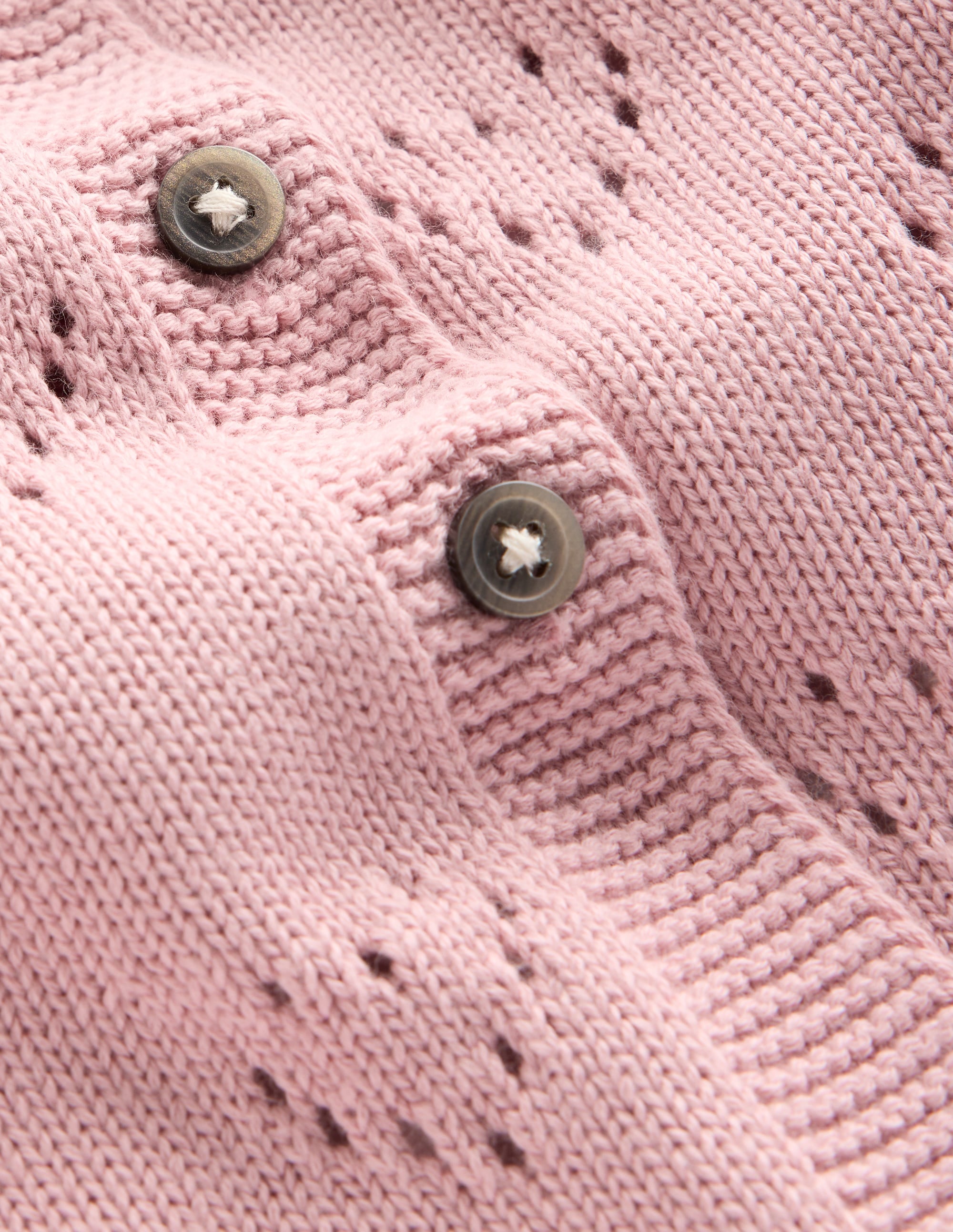 Pretty Pointelle Cardigan-Vintage Pink - Image 3